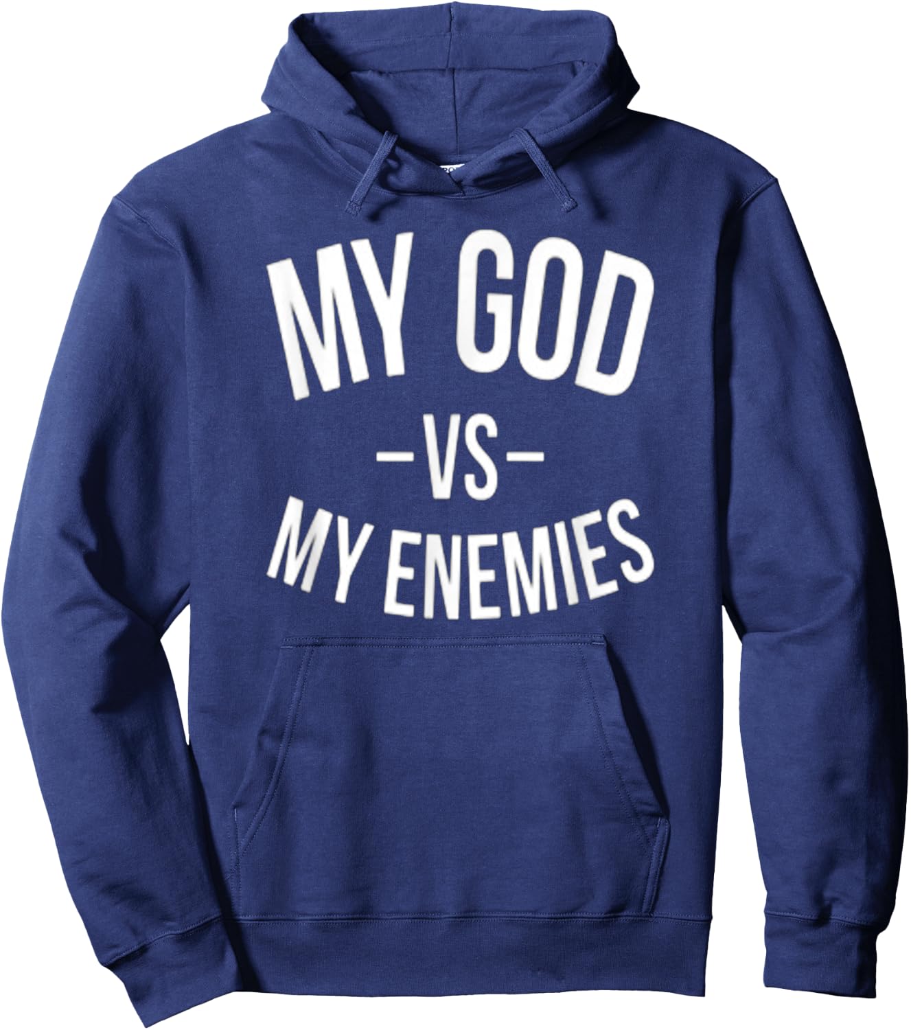 My God Vs My Enemies Hoodie - Hoodie | Navy