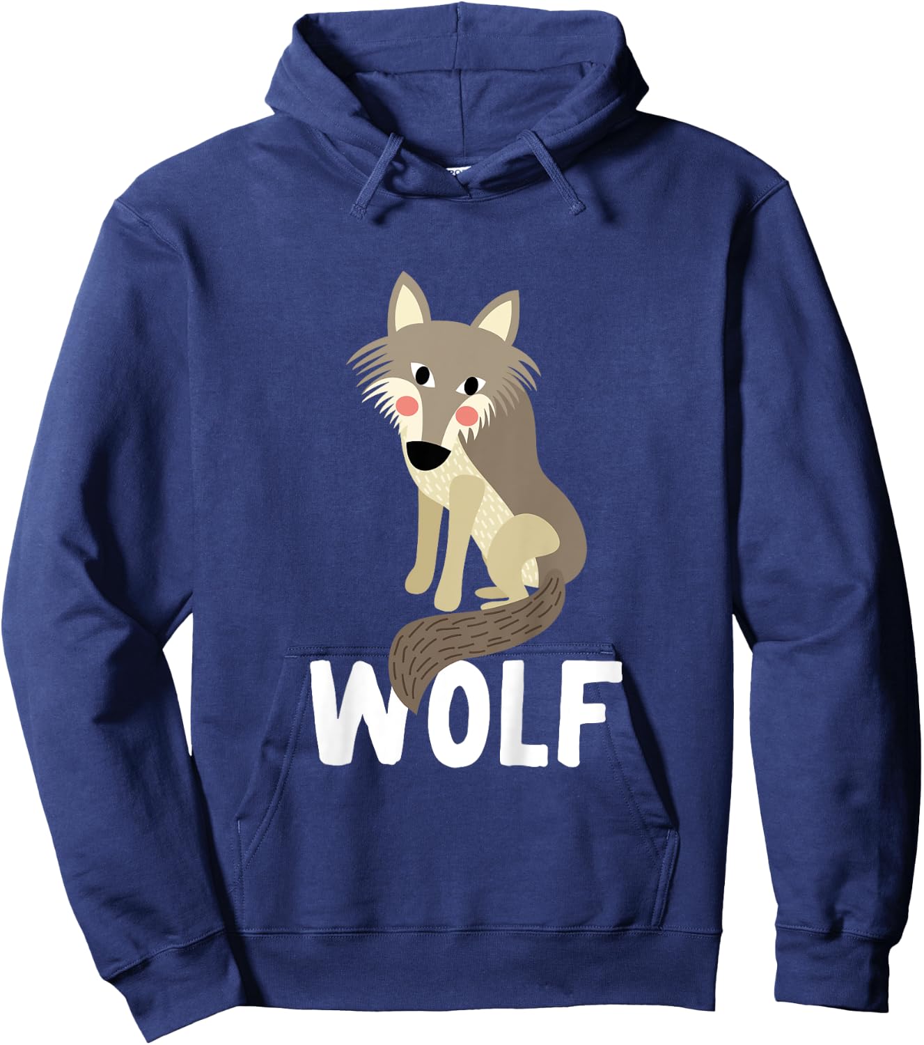 Wolf Shirt For Boys Or Girls | Cute Wolf Gift Hoodie - Hoodie | Navy