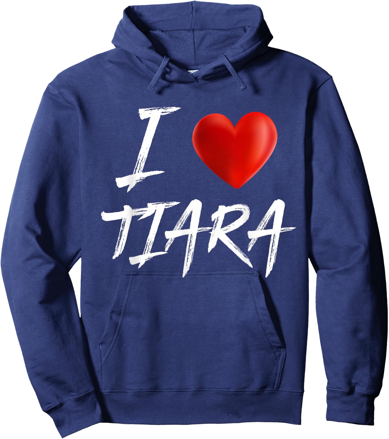 I Love Heart TIARA Family Name T Shirt Hoodie - Hoodie | Navy