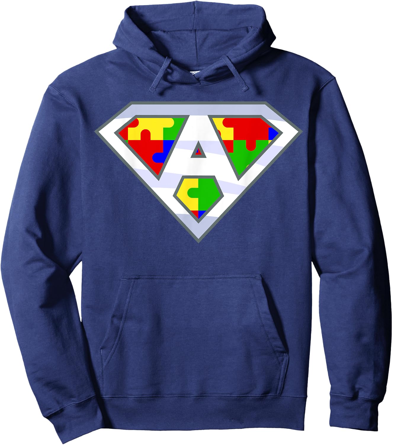 Autism Awareness Day Superhero Hoodie - Hoodie | Navy