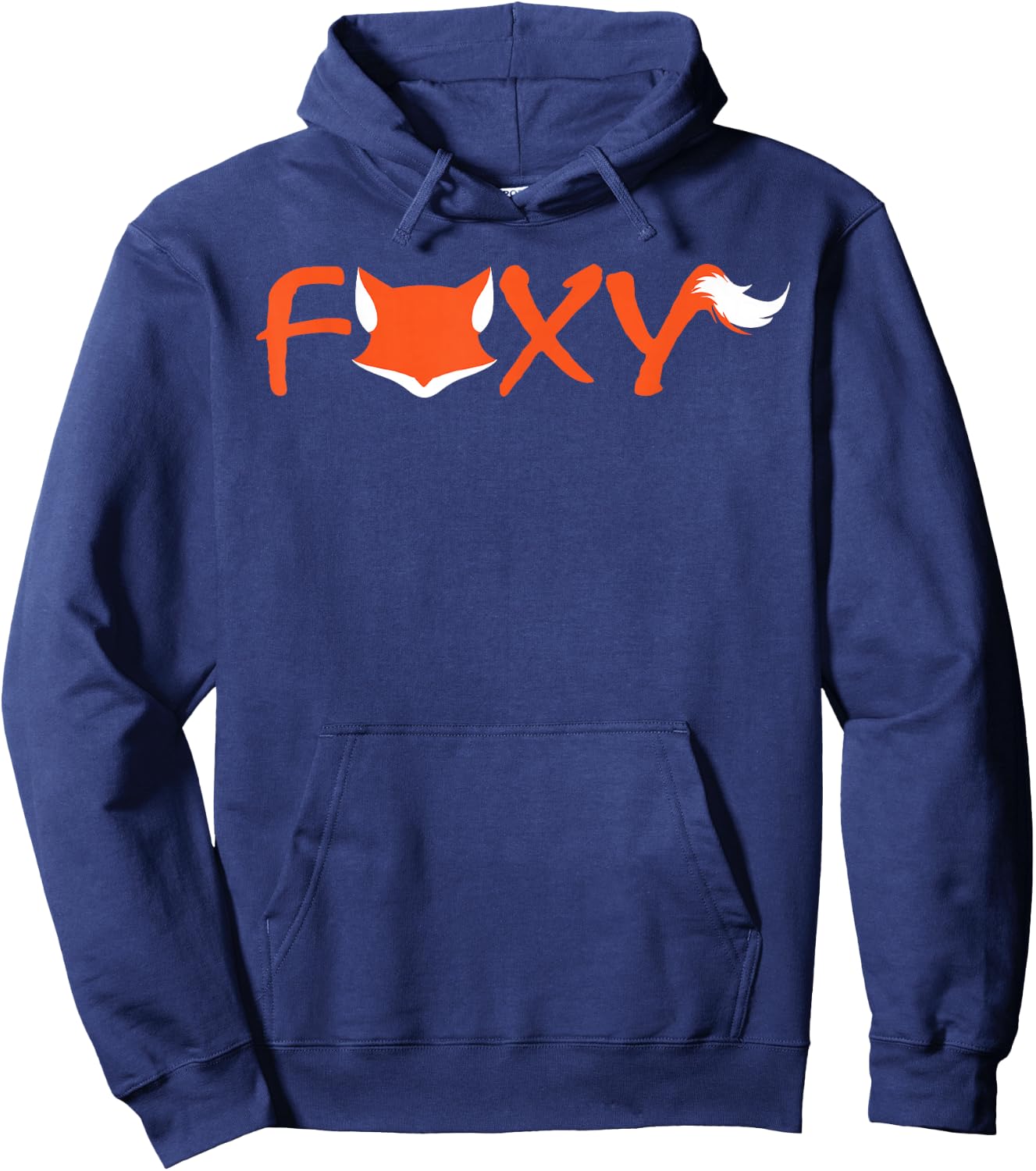 Foxy Fun Sexy Cute Fox Orange White Design Hoodie - Hoodie | Navy