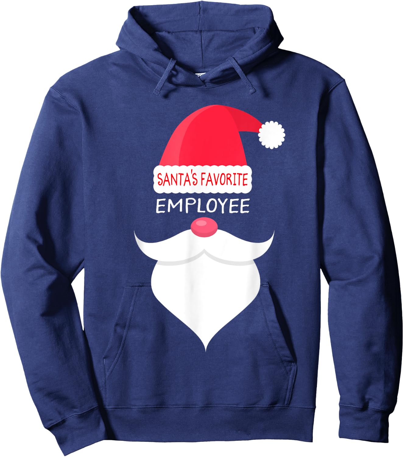Funny Christmas Gift Employee, Santa's Favorite Hoodie - Hoodie | Navy