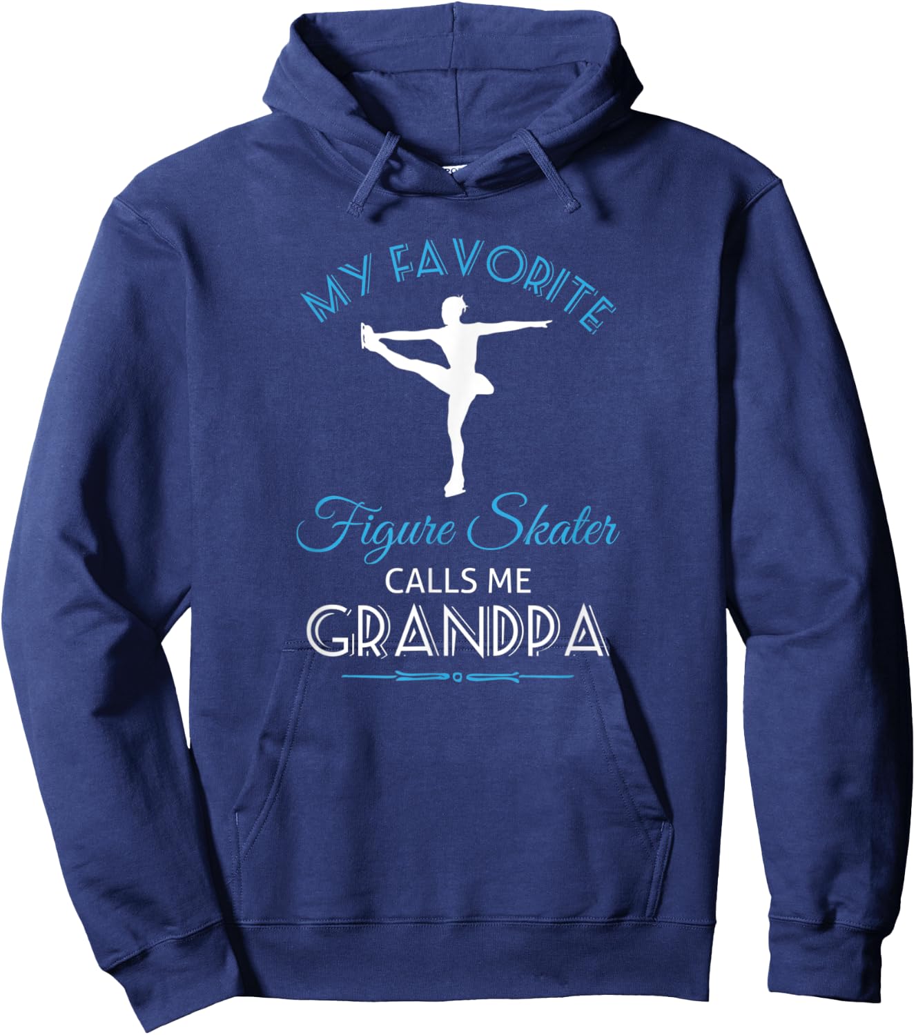 Ice Skating Grandpa T Shirt - Figure Skater Hoodie - Hoodie | Navy