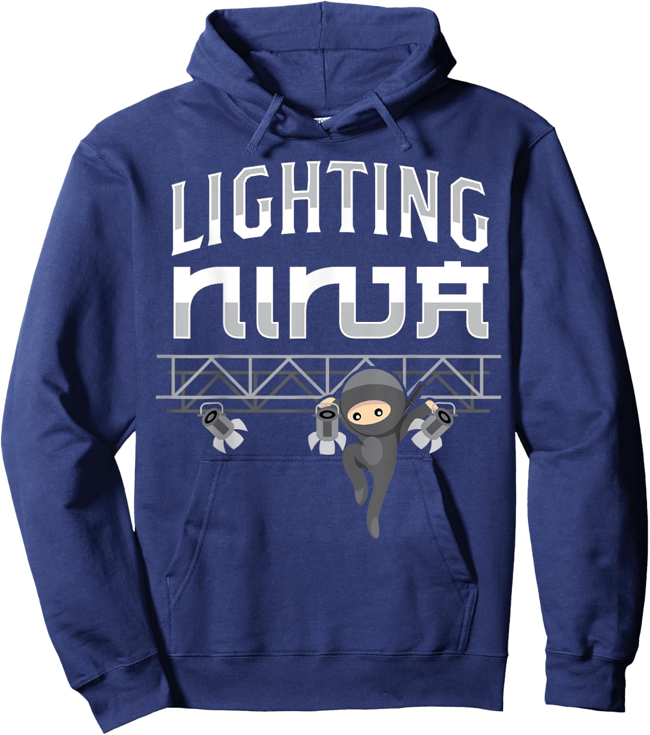 Lighting Ninja Electric Lights Technician Tech Hoodie - Hoodie | Navy