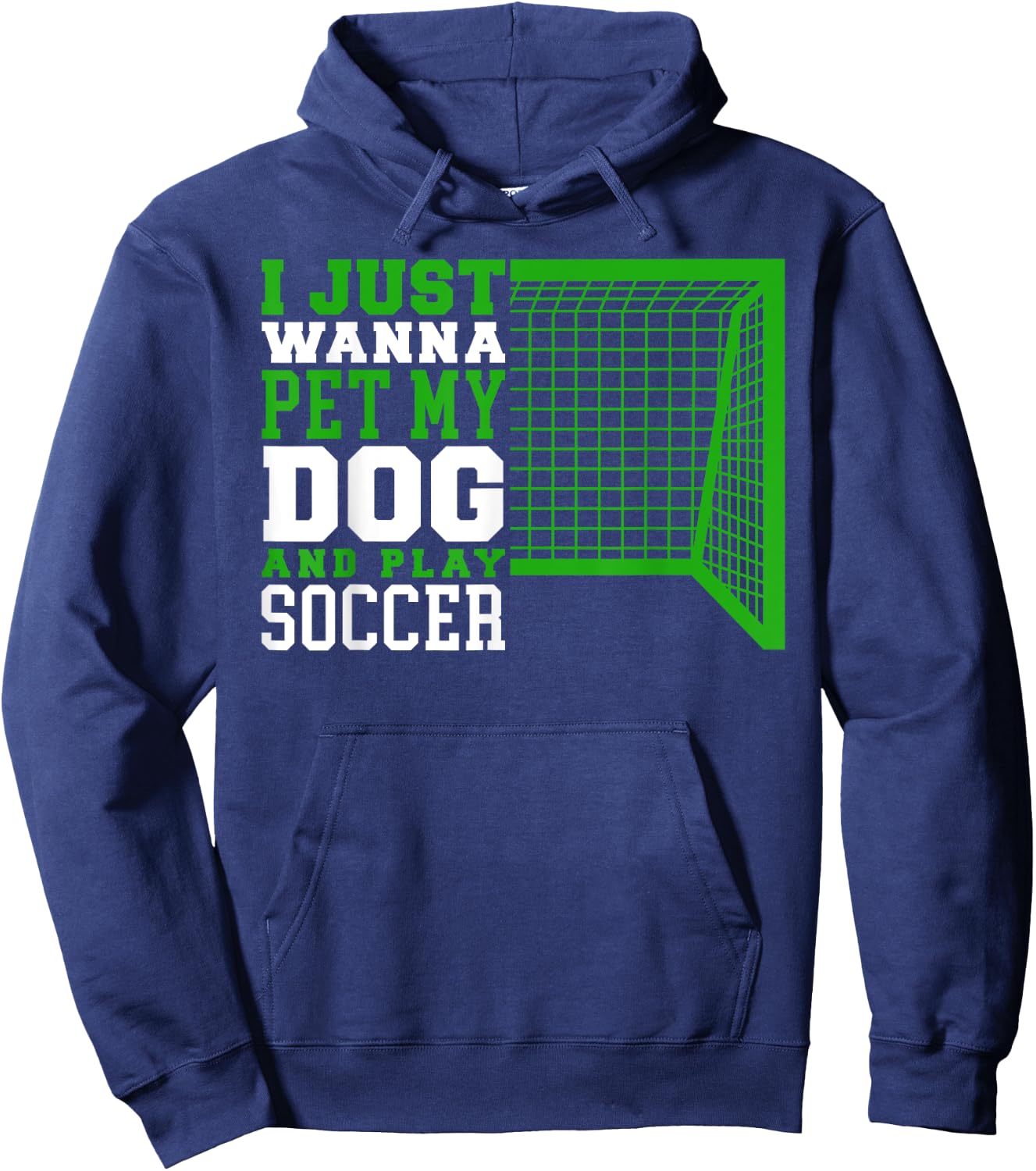 Funny Boys Pet My Dog And Play Soccer Hoodie - Hoodie | Navy