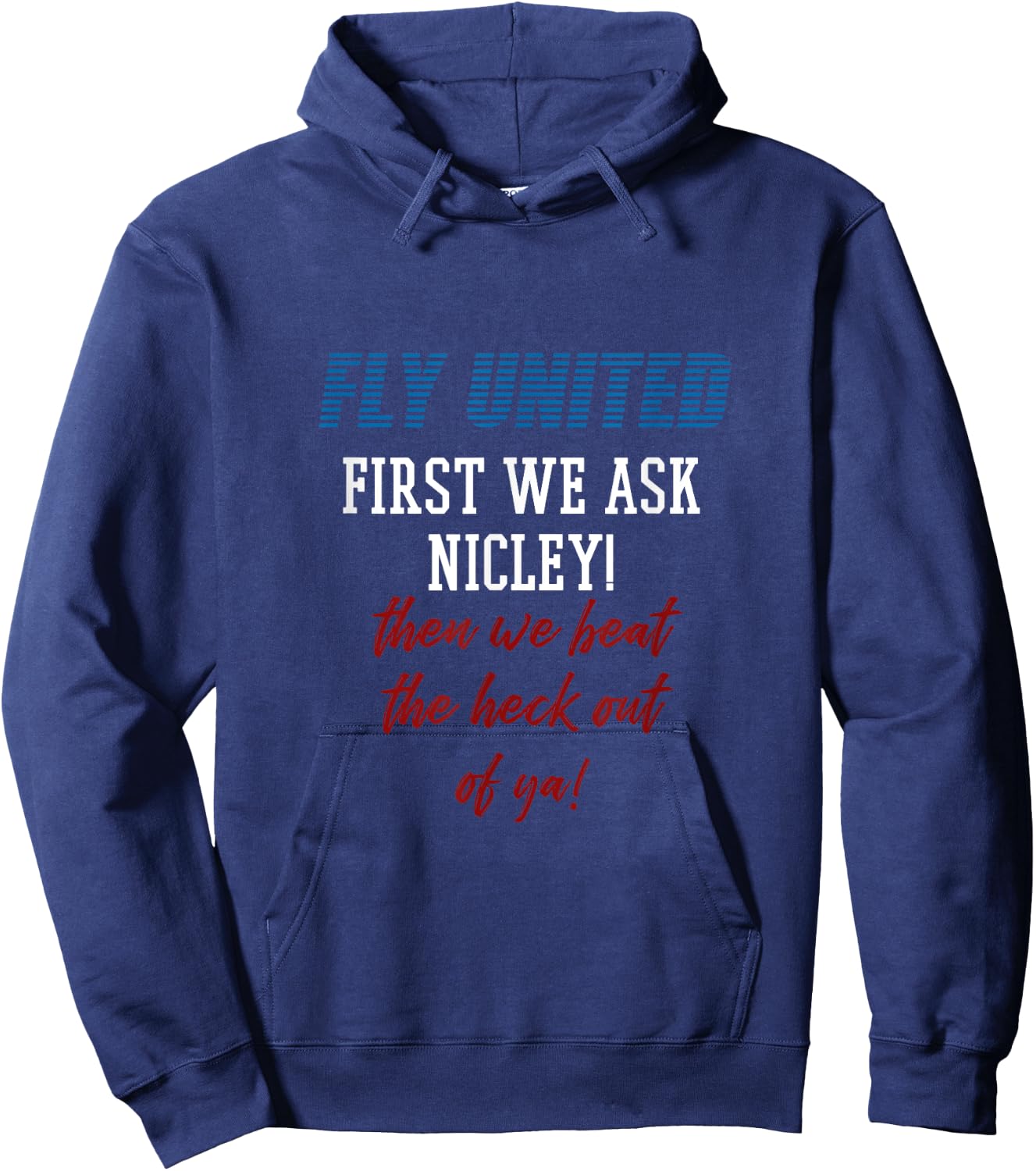 United Against Airlines That Beat And Seat U Hoodie - Hoodie | Navy