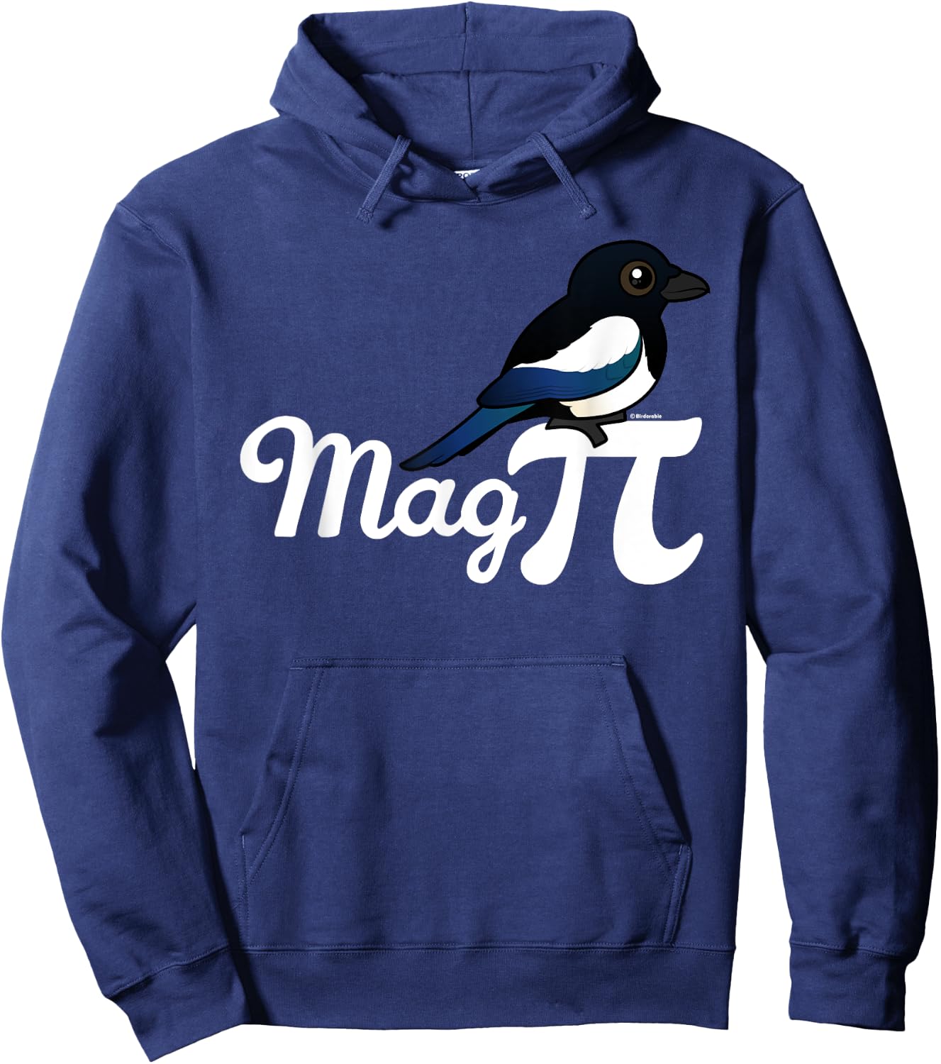 Birdorable Mag PI with Black-billed Magpie Hoodie - Hoodie | Navy