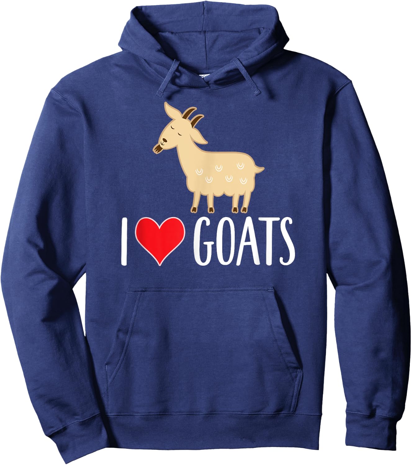 I Love Goats Hoodie - Hoodie | Navy