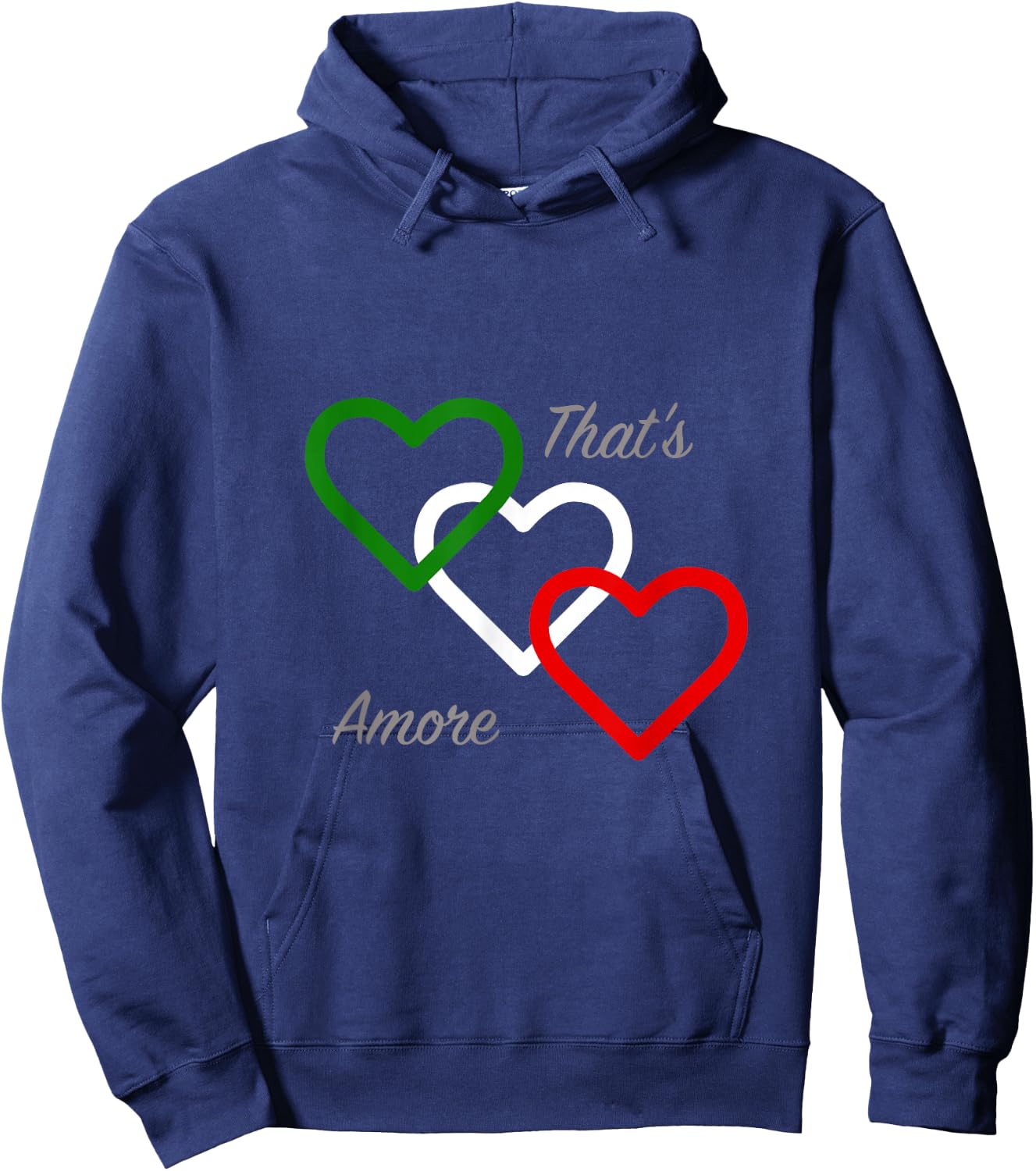 That's Amore Fun Italian Lovers T Shirt Hoodie - Hoodie | Navy