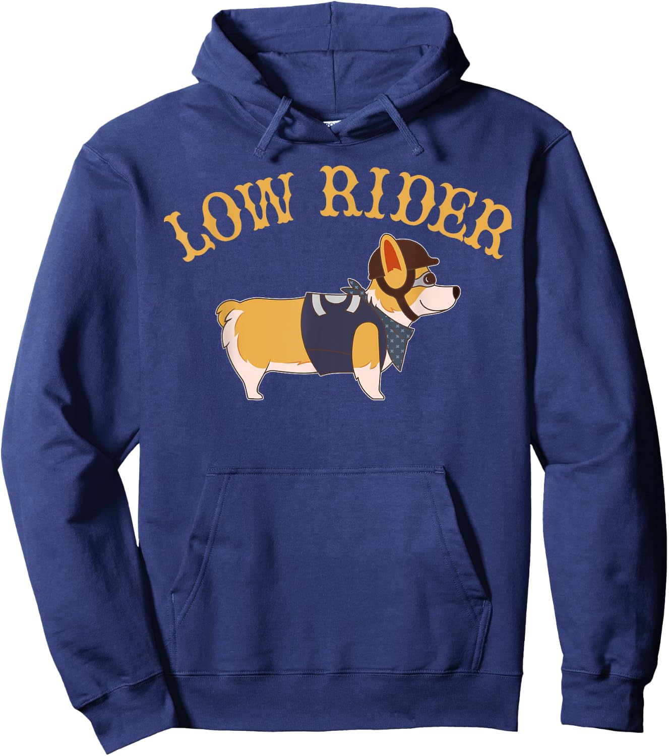 Low Rider Corgi Dog Funny Humor Hoodie - Hoodie | Navy
