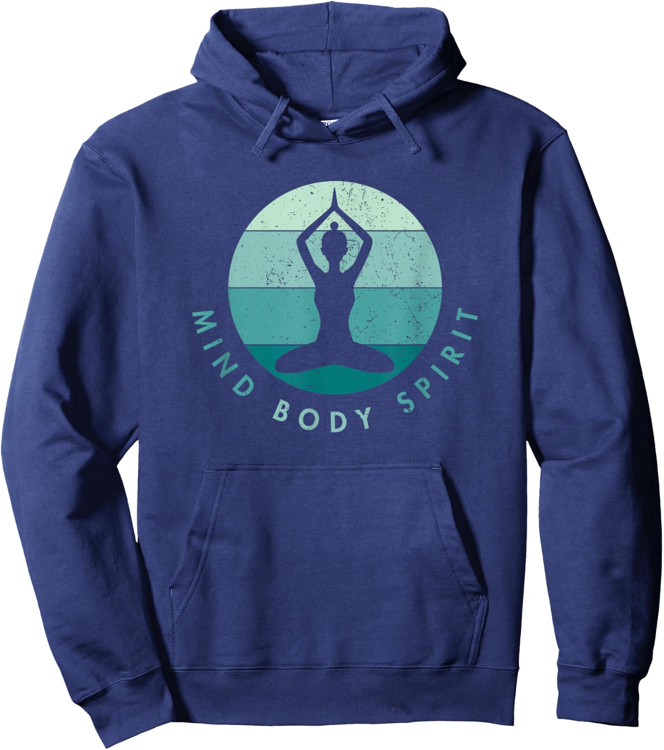 Meditation Yoga - Mind Body Soul - Cool Blue Hoodie - Hoodie | Navy