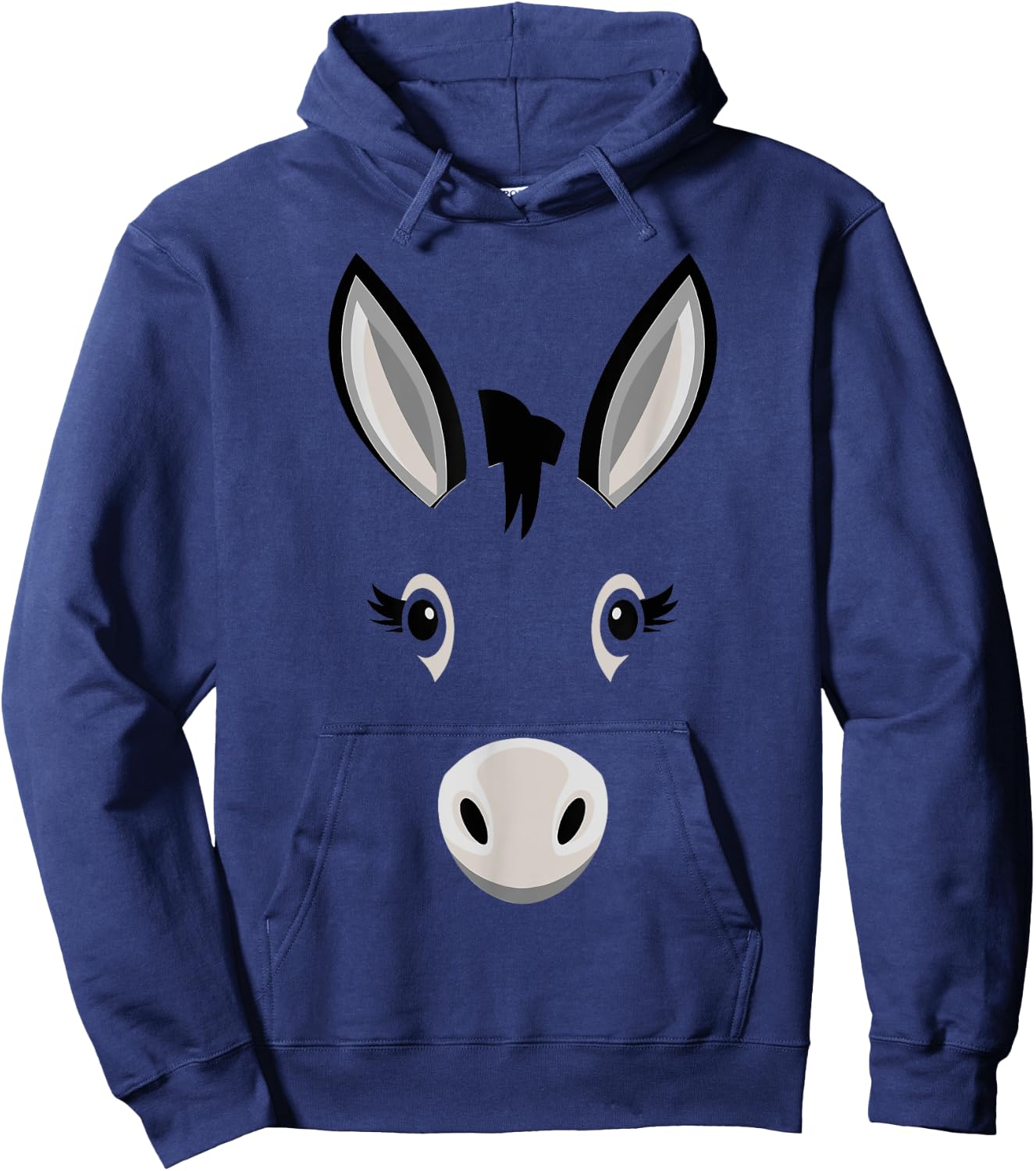 Halloween Donkey Face Costume Kids Cute Themed Hoodie - Hoodie | Navy