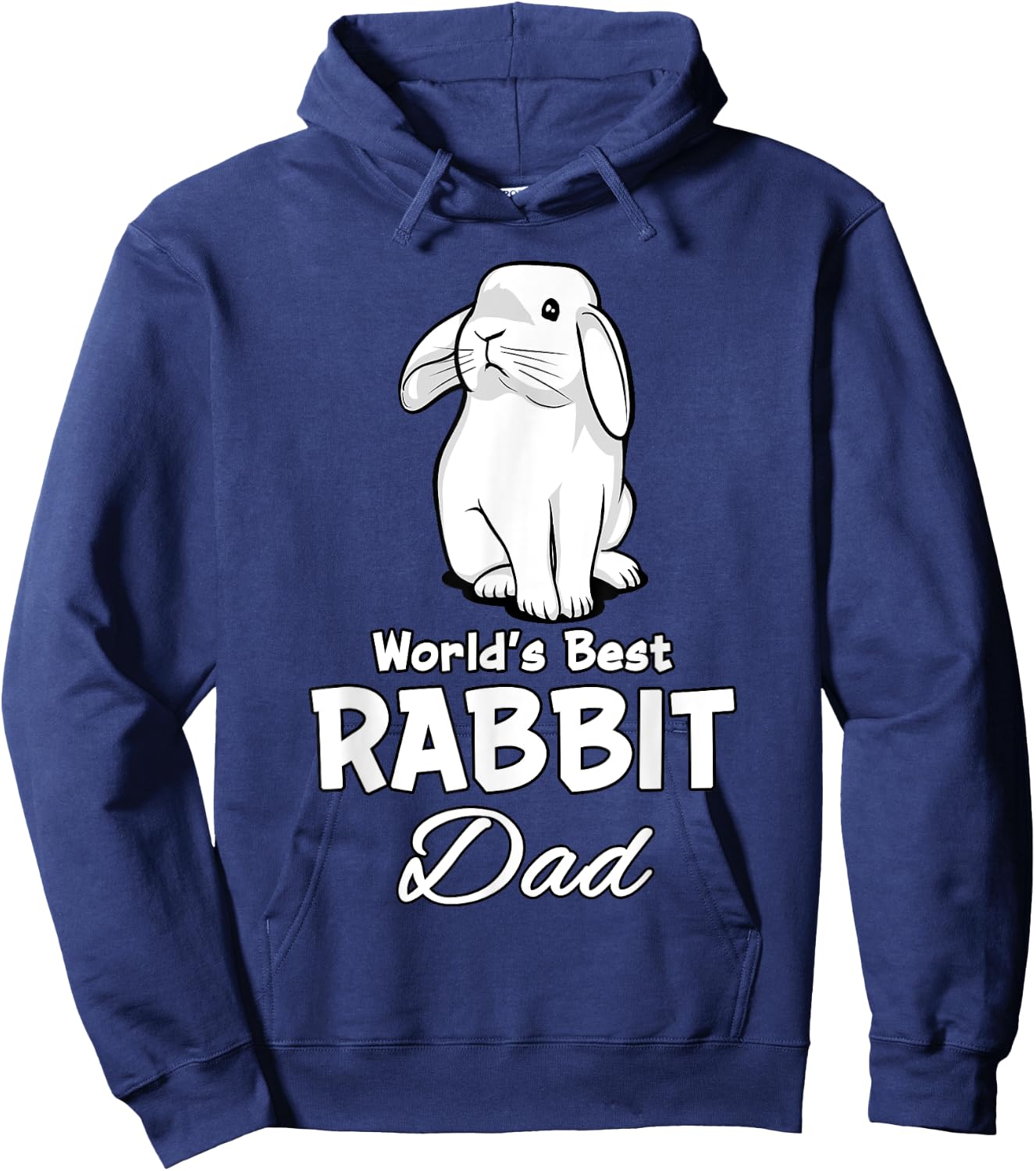 Rabbit Dad Cute Bunny Pet For Father Men Hoodie - Hoodie | Navy