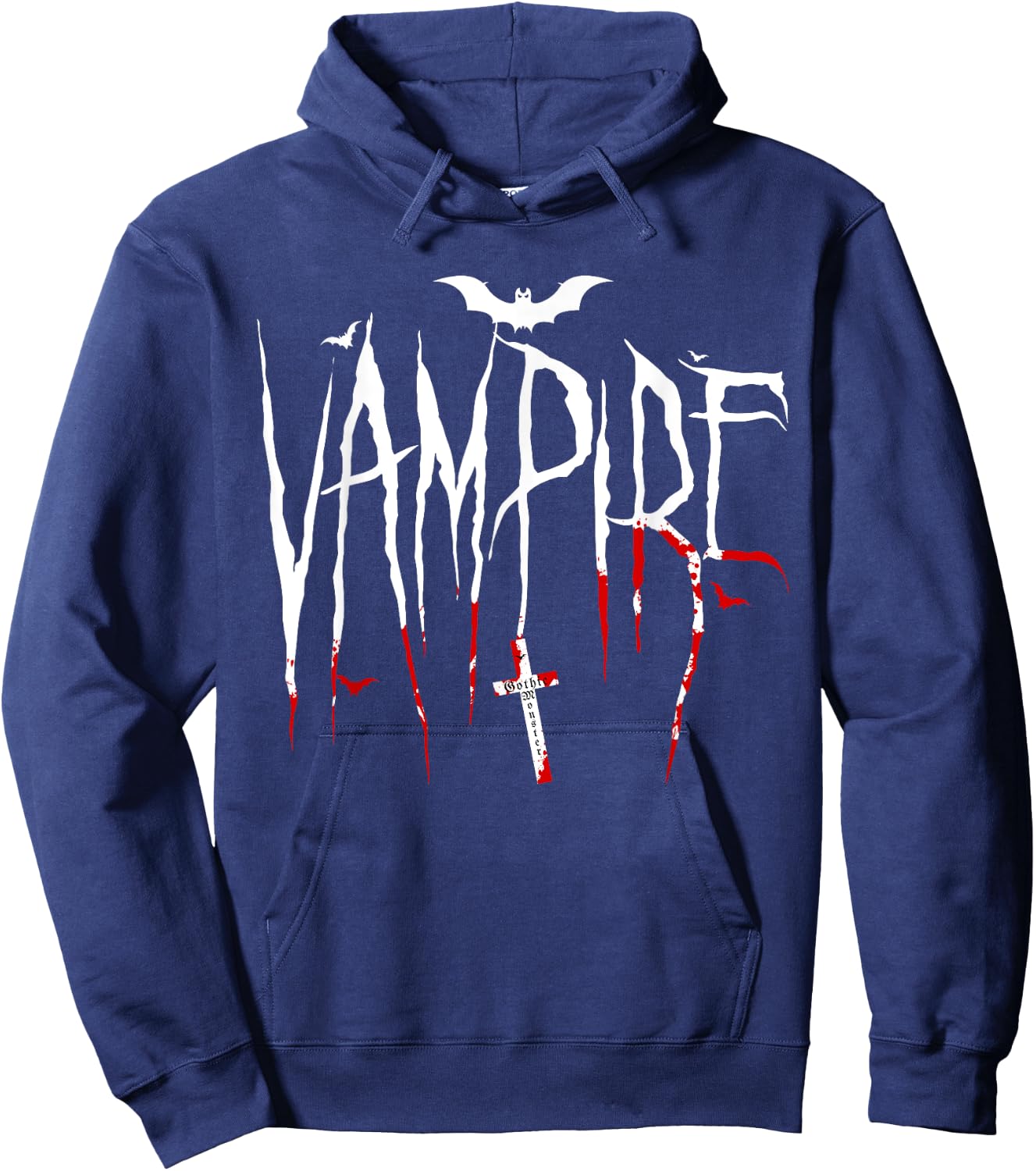 Vampire Bat Gothic Monsters Halloween Hoodie - Hoodie | Navy