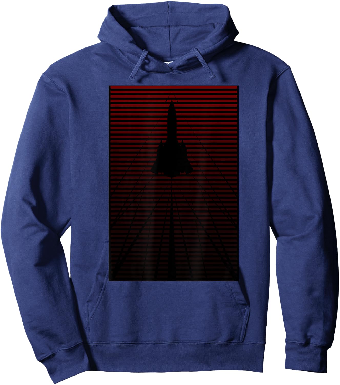 SHOCKWAVES SR-71 Blackbird OXCART Fade to Red Hoodie - Hoodie | Navy