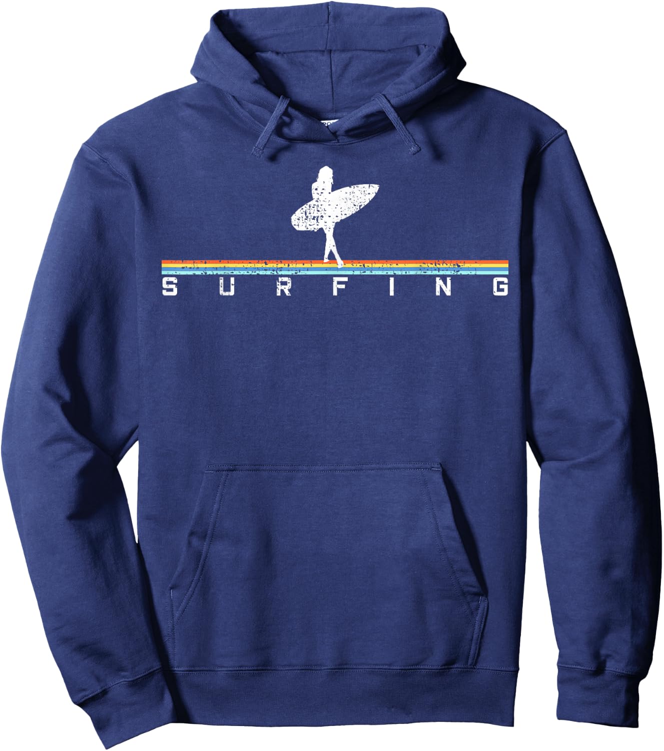 Surfer Surf Surfboard Vintage Retro Style Hoodie - Hoodie | Navy