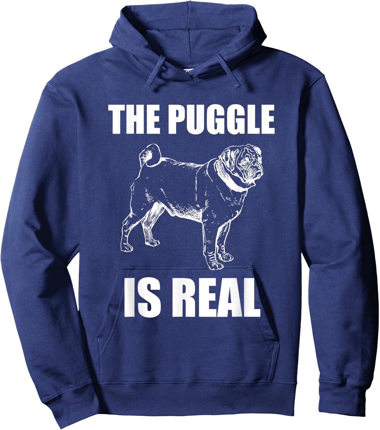 The Puggle is Real t shirt Hoodie - Hoodie | Navy