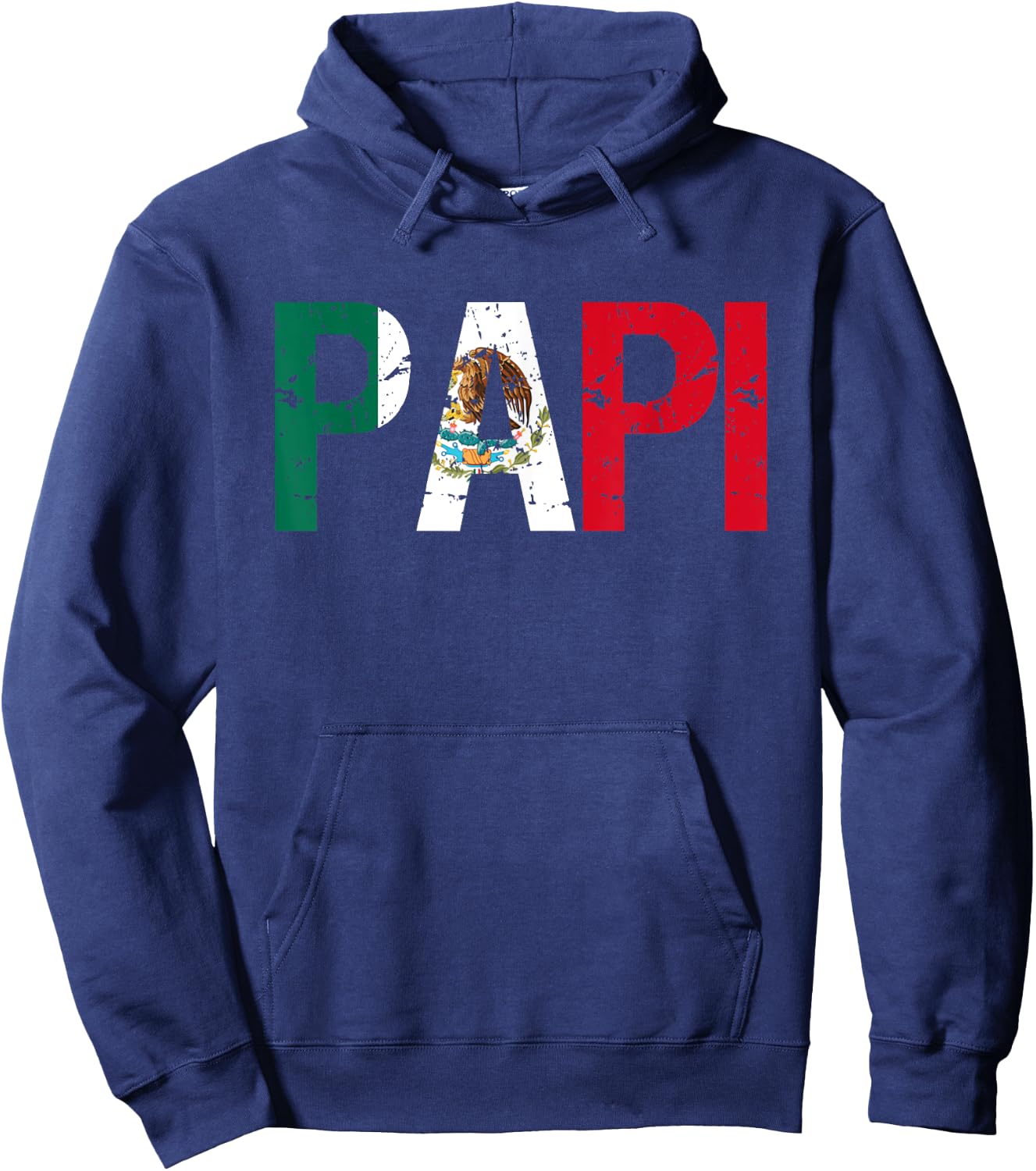 regalos del dia del padre Papi Mexican Flag Hoodie - Hoodie | Navy
