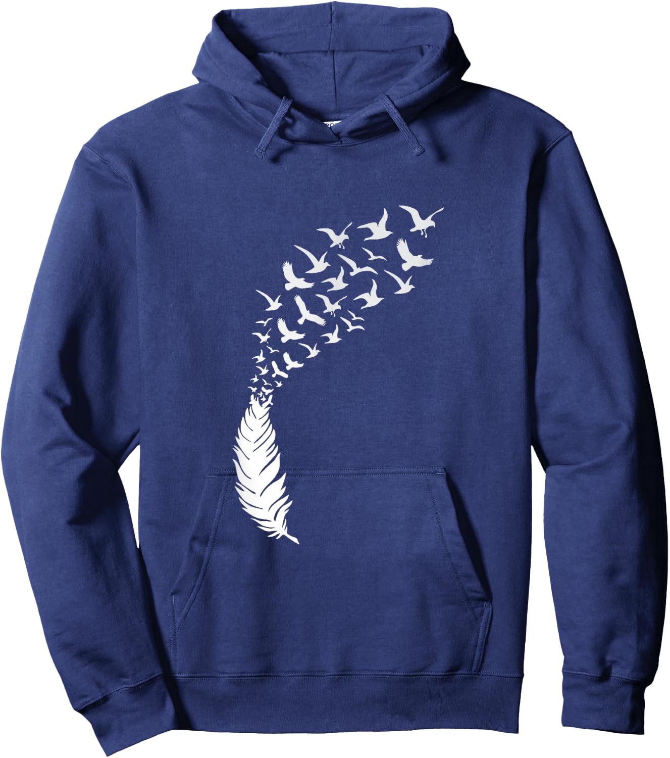 Flying Birds Feather Art Best Awesome Design Hoodie - Hoodie | Navy