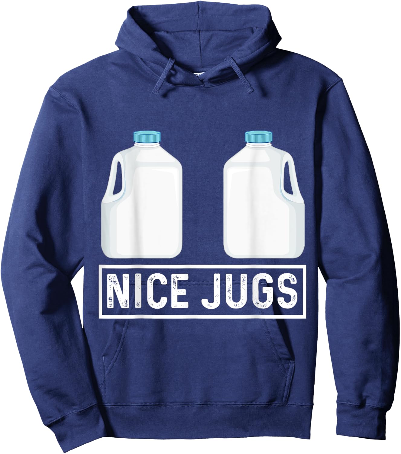 Nice Jugs Funny Milk Jug Humor Hoodie - Hoodie | Navy