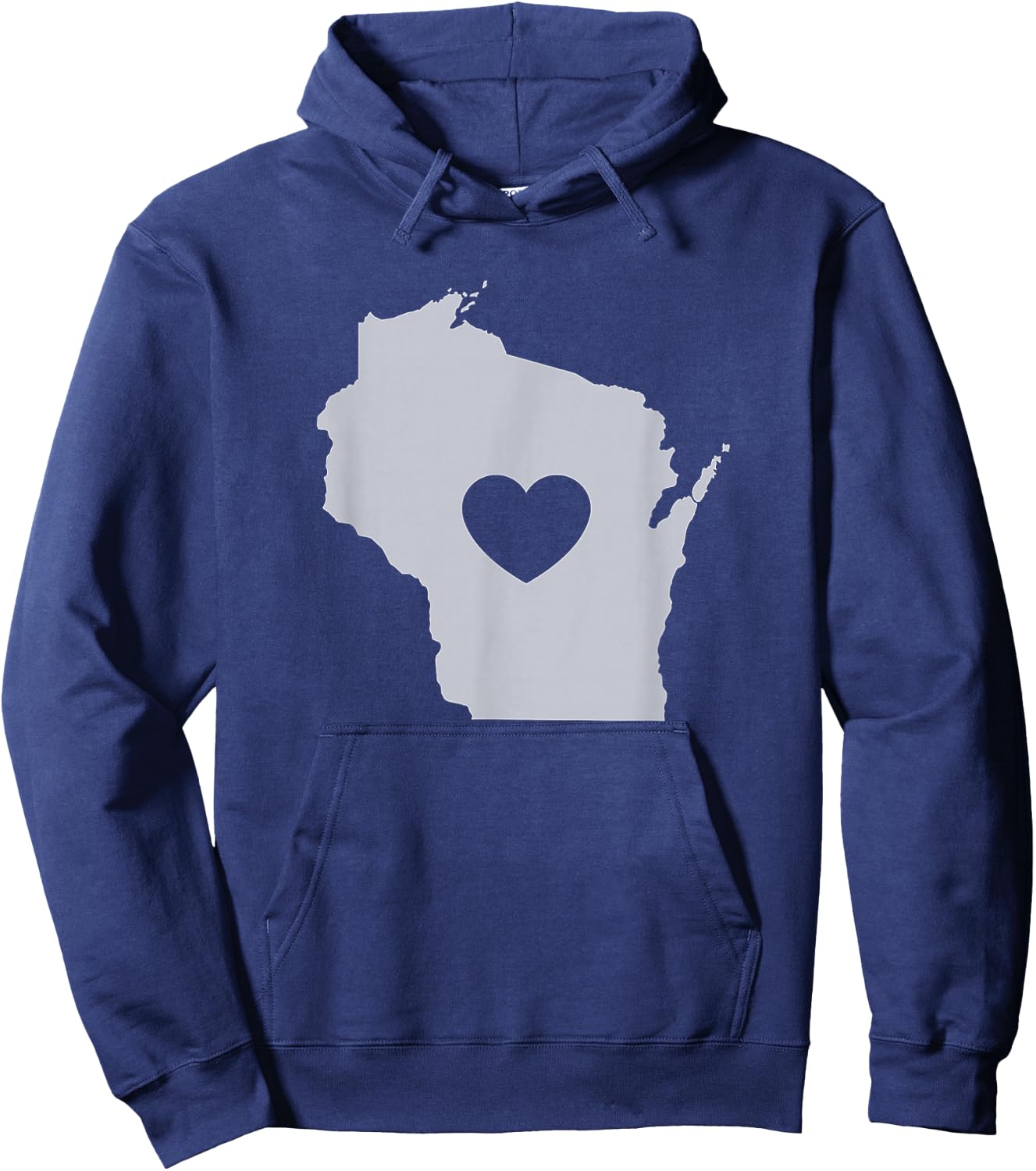 The Official Wisconsin Love Heart Hoodie - Hoodie | Navy