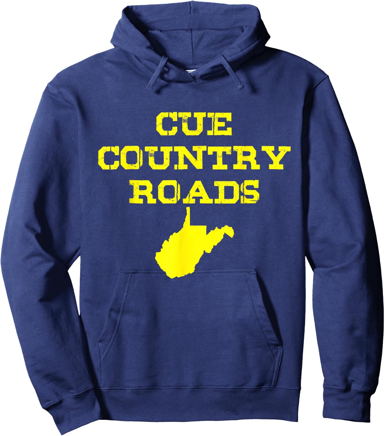 Cue Country Roads Blue and Gold Hoodie - Hoodie | Navy