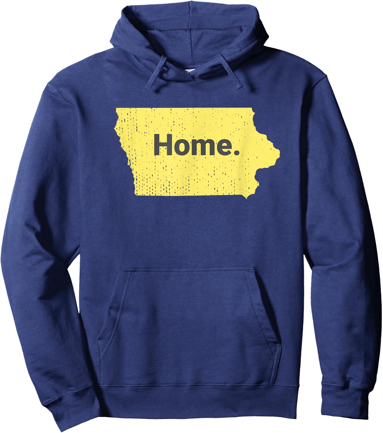Distressed Iowa Home Hoodie - Hoodie | Navy