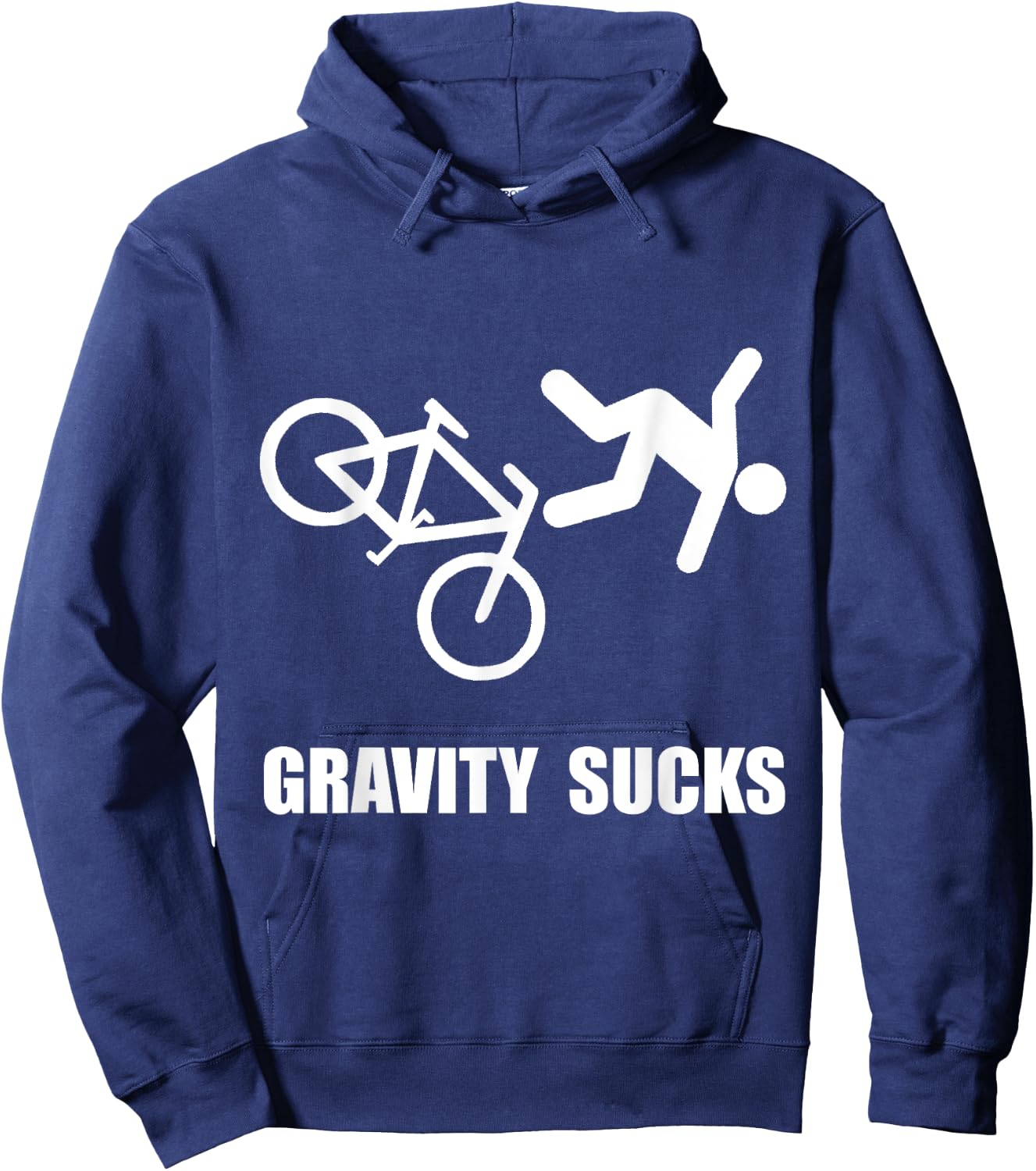 Gravity Suck Bike Funny Hoodie - Hoodie | Navy