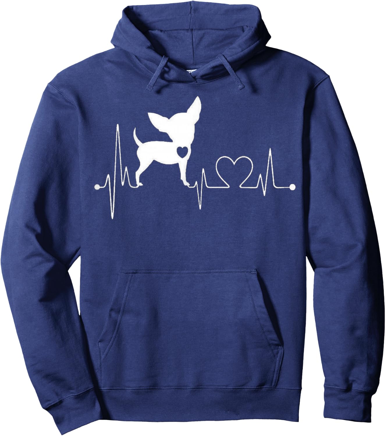 Cute Chihuahua Dog Heartbeat women kids Hoodie - Hoodie | Navy