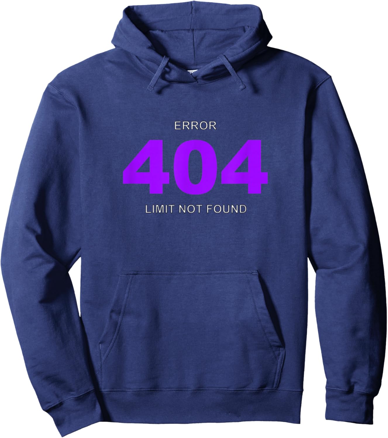 Purple No 404 Limit Purple Graphic Hoodie - Hoodie | Navy