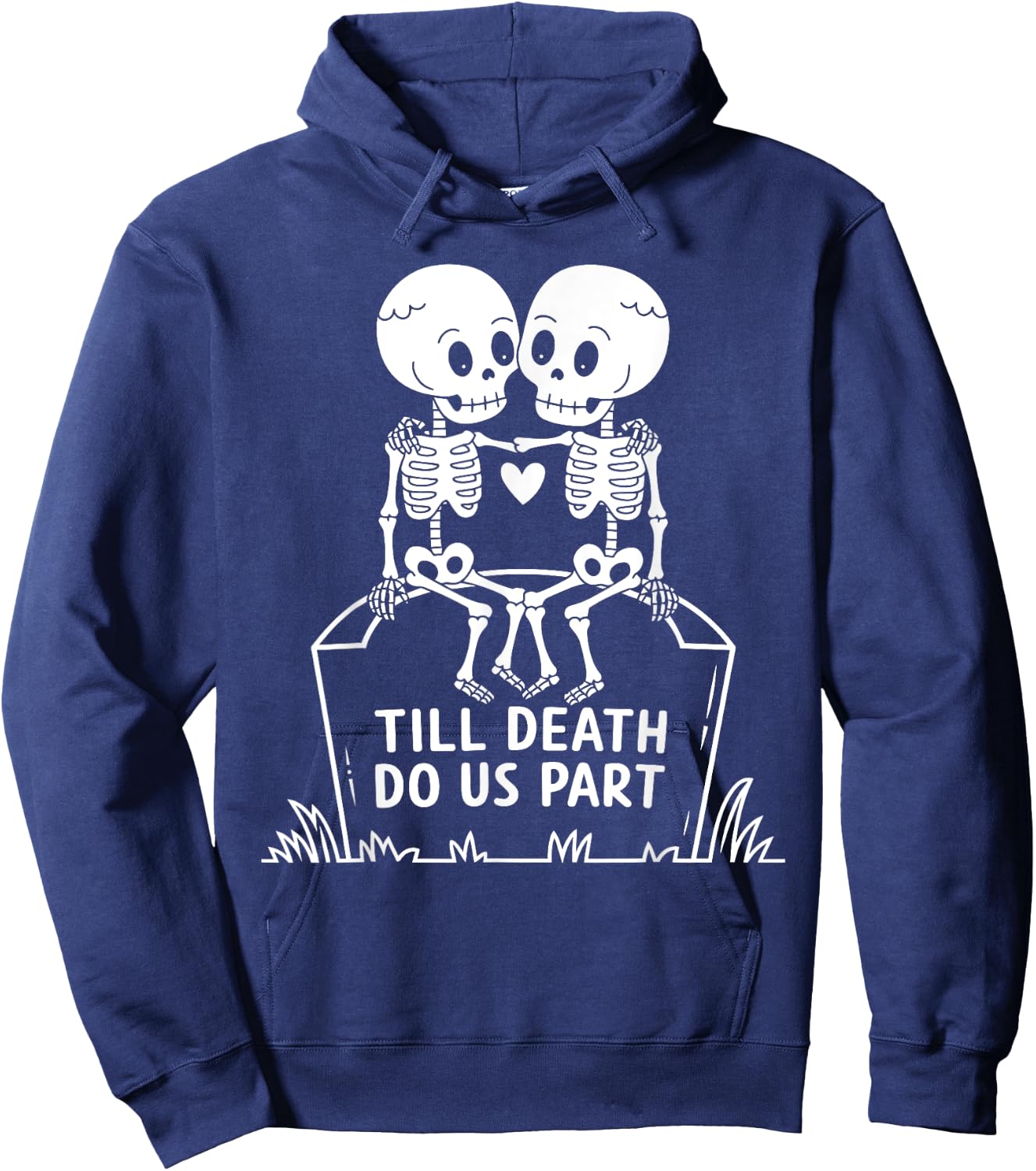 Till death do us part Skeleton Couple Hoodie - Hoodie | Navy