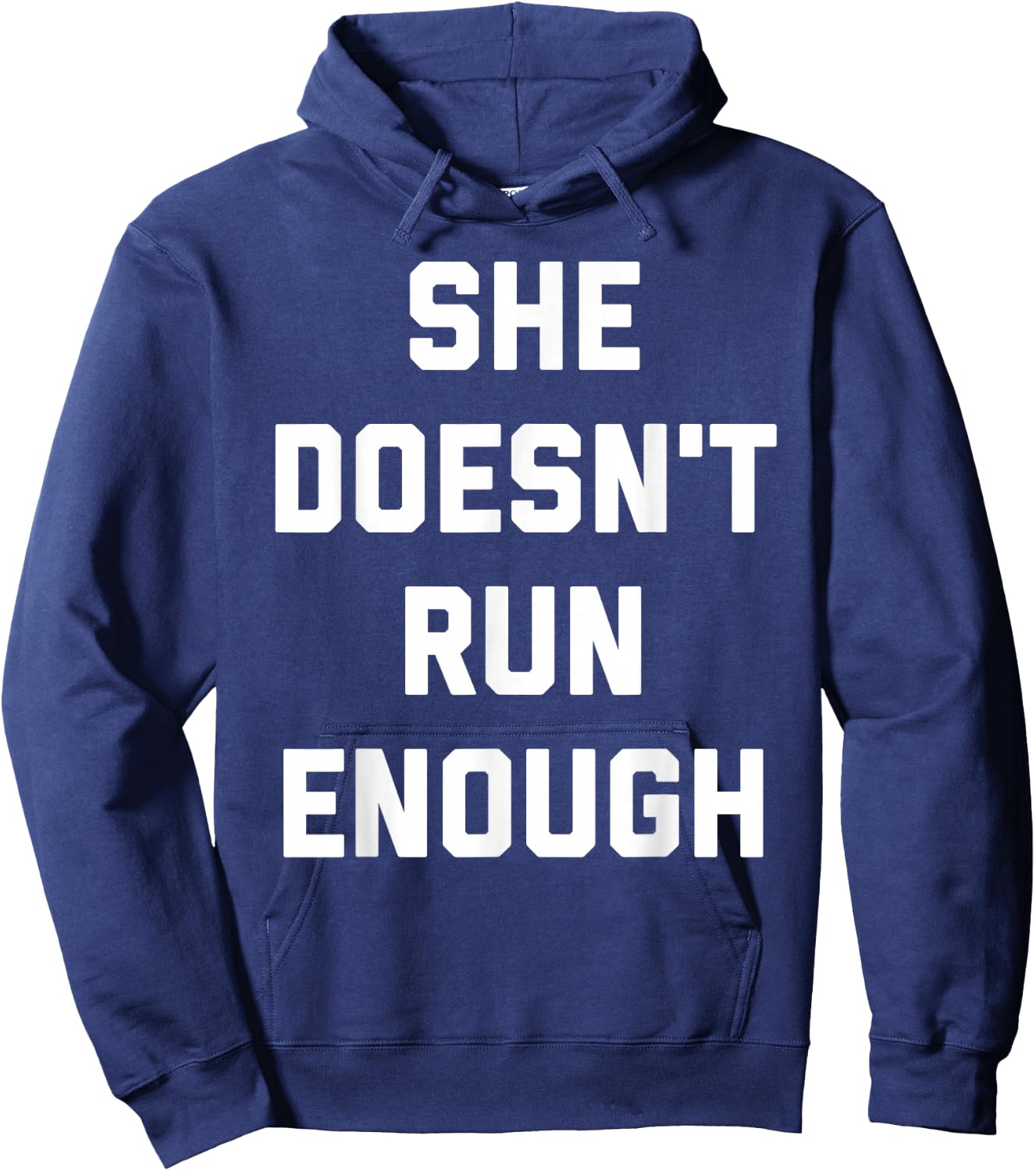 She Doesn't Run Enough Funny Matching His/Hers Hoodie - Hoodie | Navy