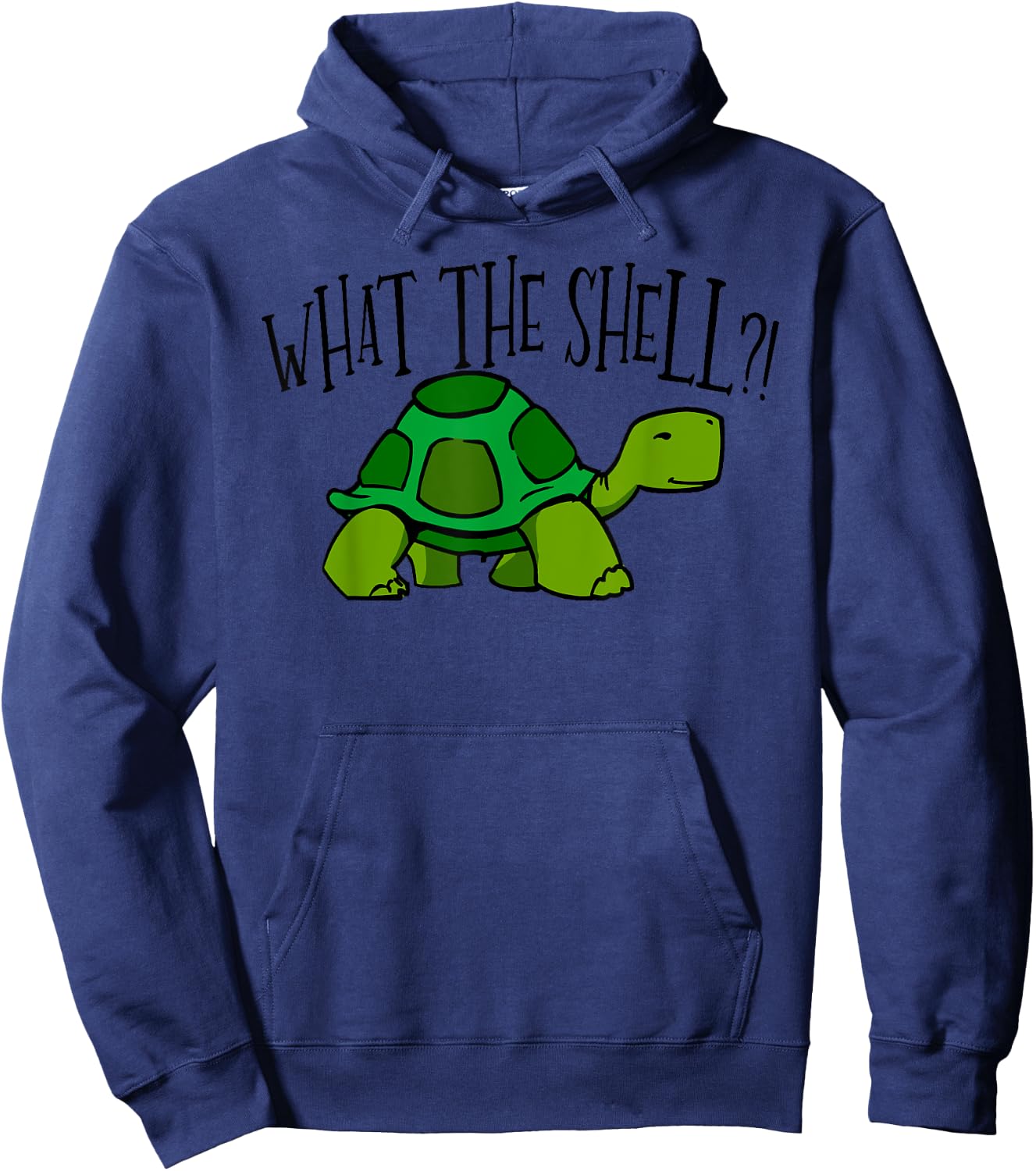 What The Shell Funny Turtle t Shirt Hoodie - Hoodie | Navy