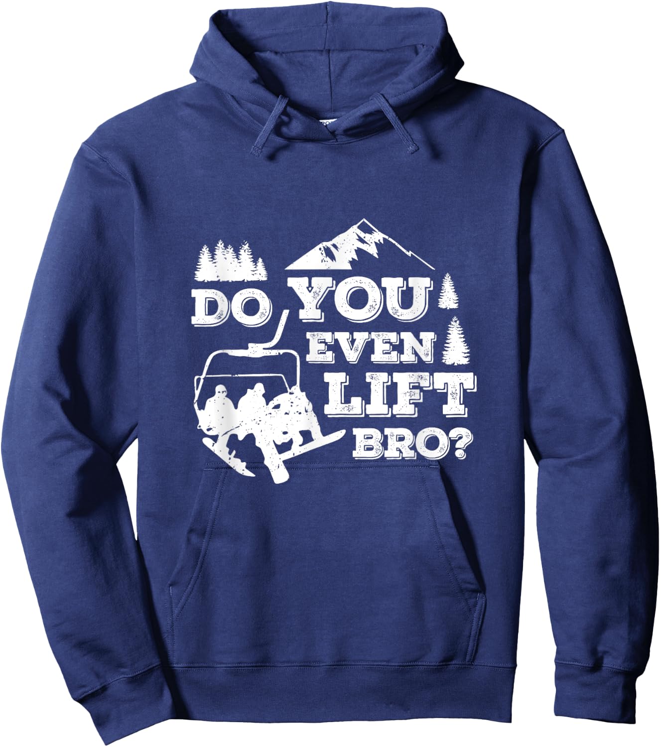 Funny Skiing Do You Even Lift Bro Ski Gift Hoodie - Hoodie | Navy