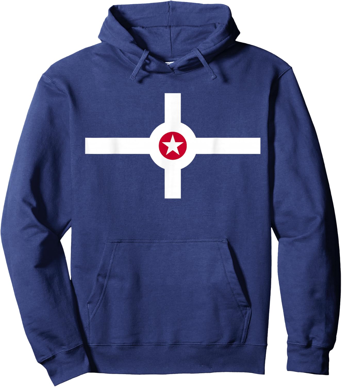 Indianapolis City Flag Print Hoodie - Hoodie | Navy