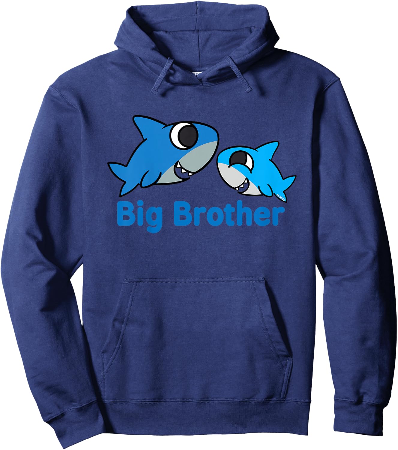 Kids Big Brother Funny Shark for Brothers Hoodie - Hoodie | Navy