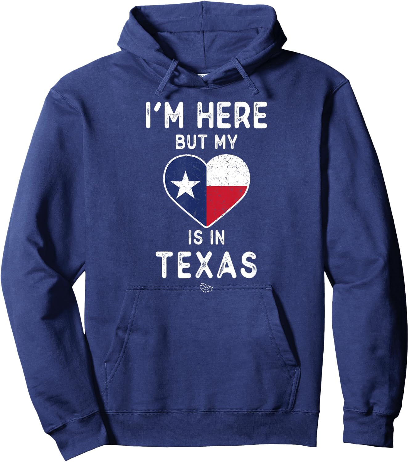 My Heart is in Texas Shirt - Texas Flag Gift Hoodie - Hoodie | Navy