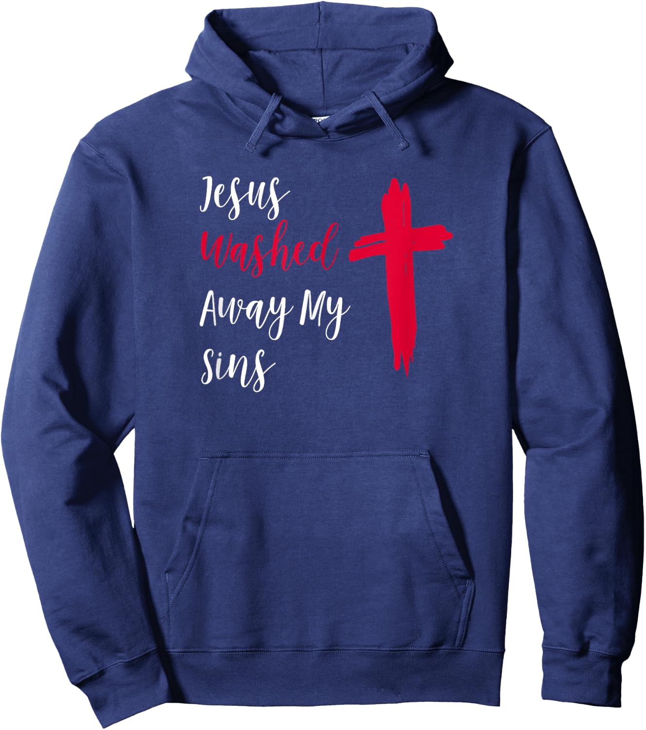 Jesus Washed Away My Sins Hoodie - Hoodie | Navy