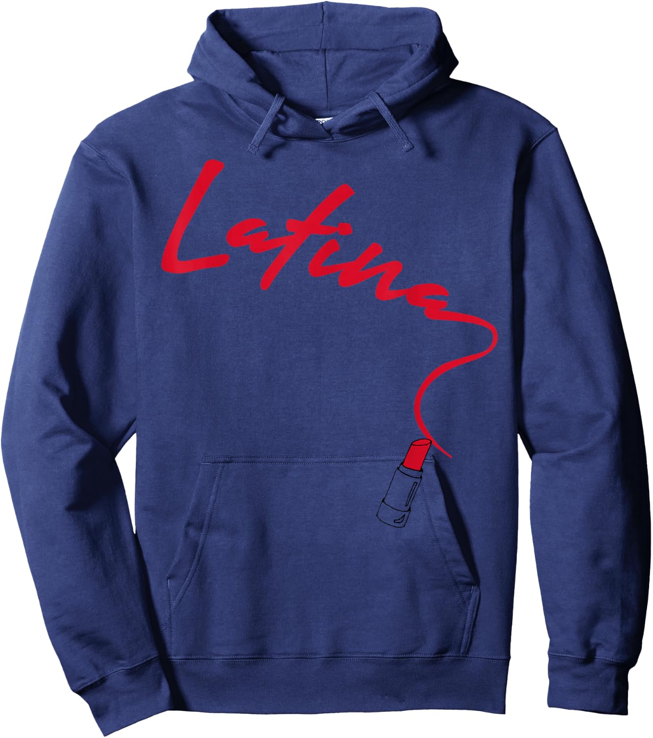 Latina Red Lips, Country, Nationality Graphic Hoodie - Hoodie | Navy