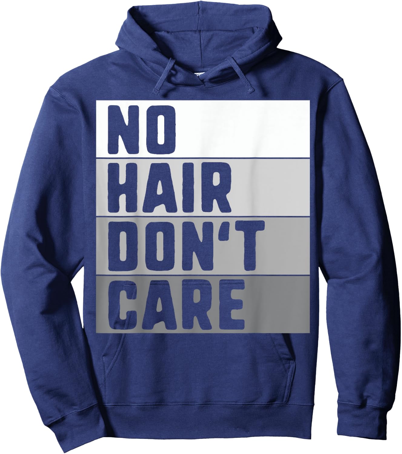 No Hair Don't Care Shirt Hoodie - Hoodie | Navy