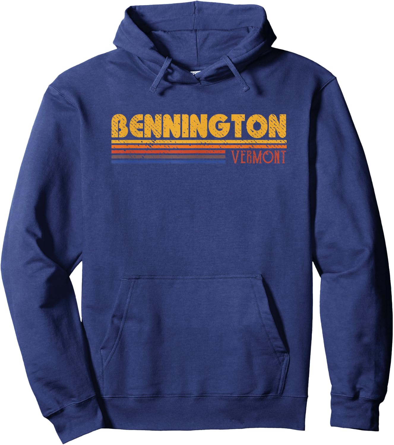 Retro Bennington Vermont Hoodie - Hoodie | Navy