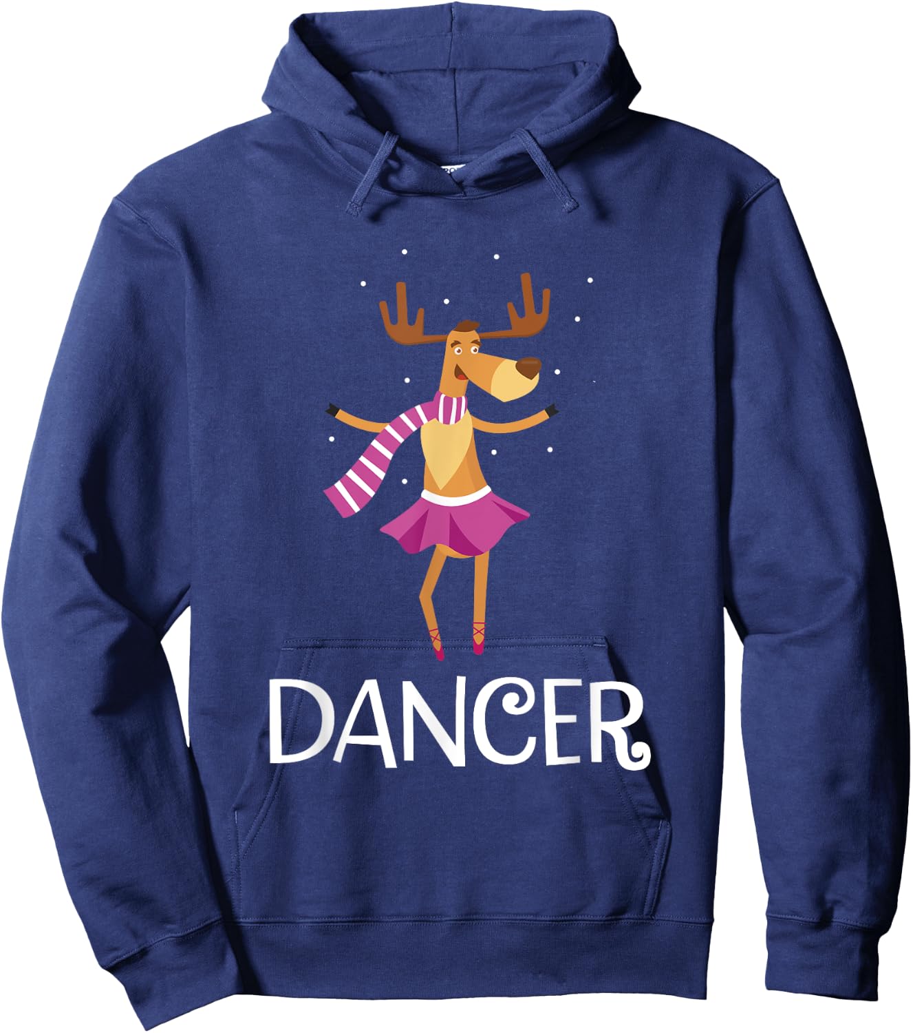 Dancer Prancer Christmas Dancing Reindeer Hoodie - Hoodie | Navy