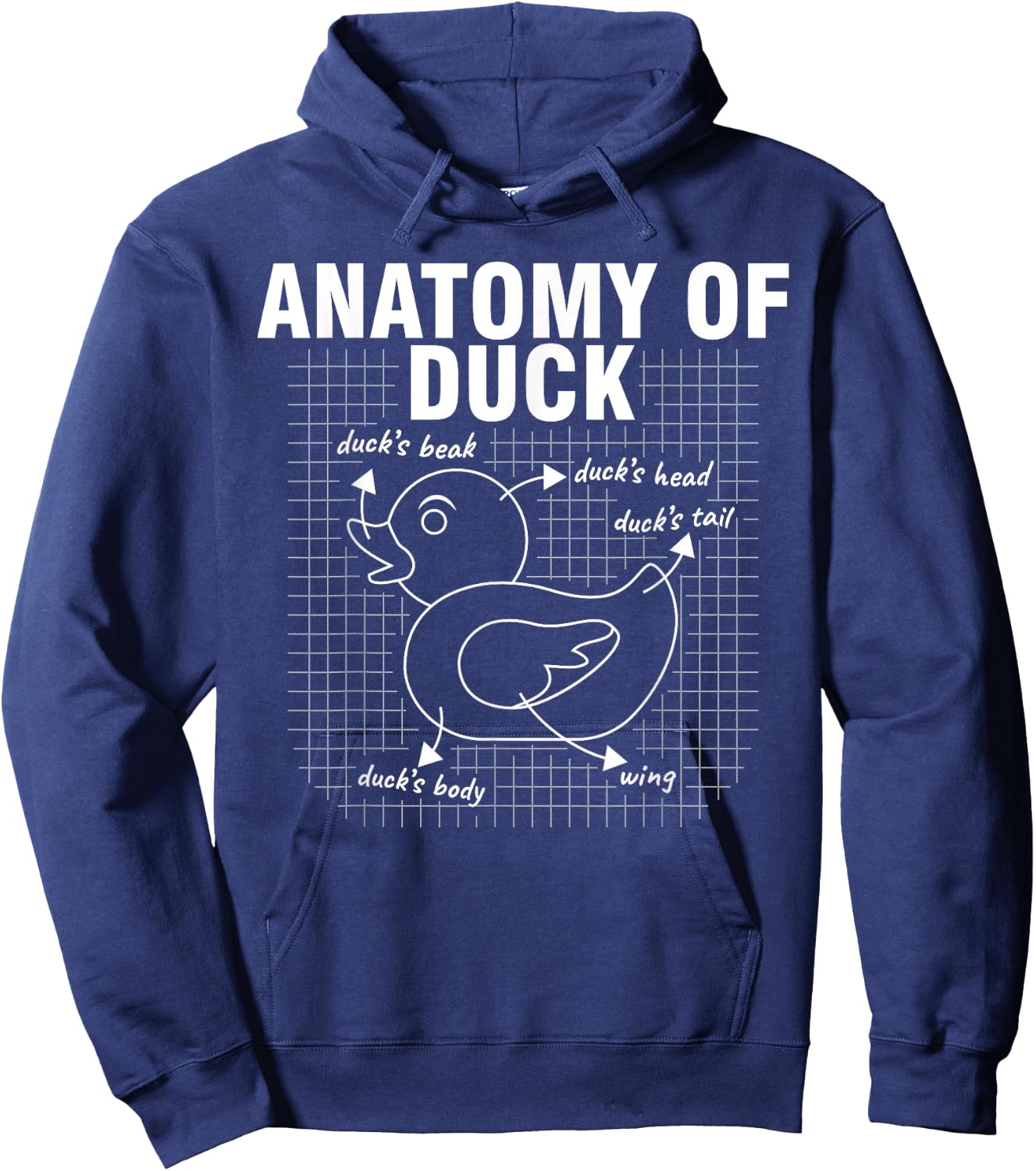 Rubber Duck Anatomy Quack Duckie Hoodie - Hoodie | Navy