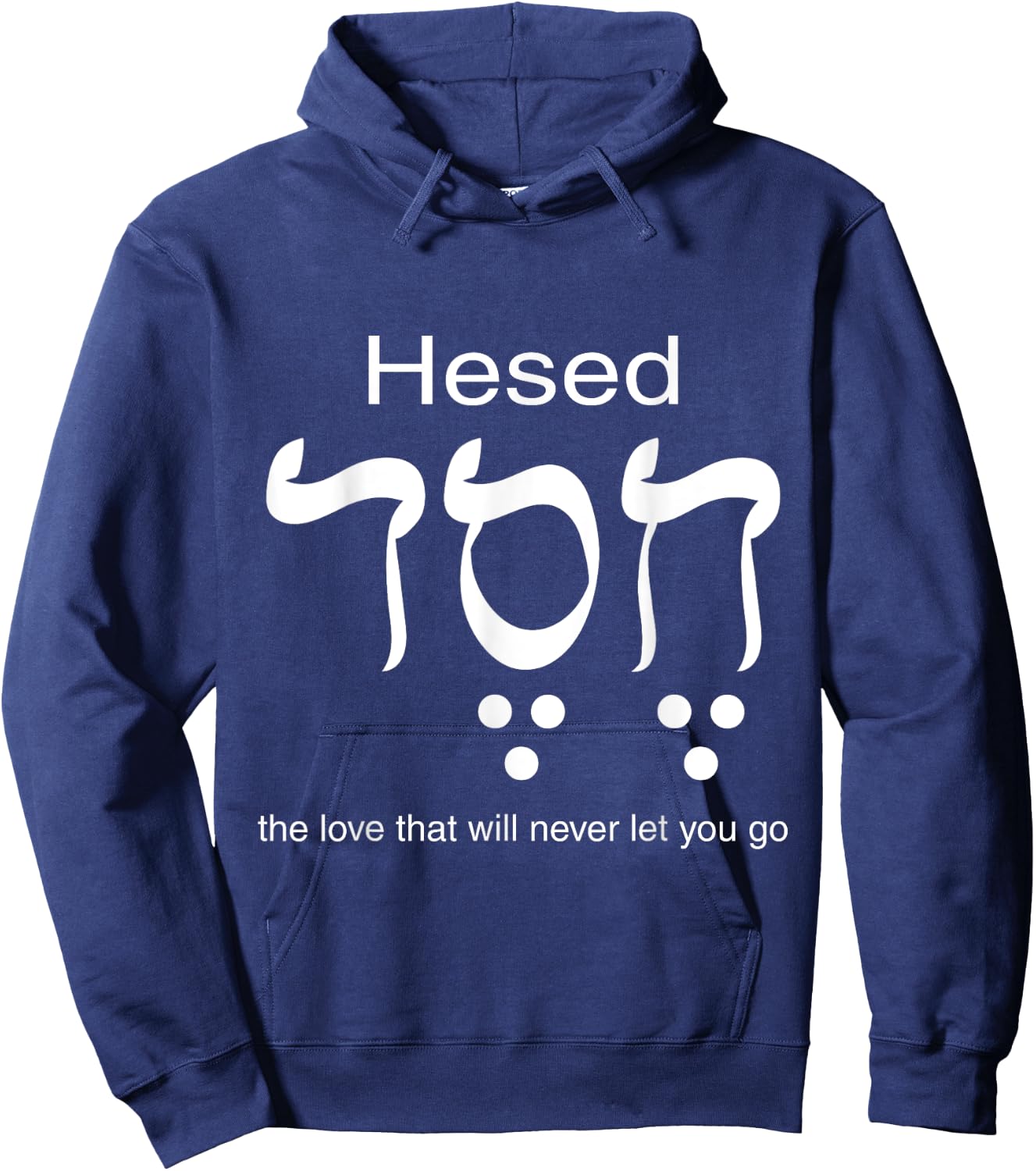 Hesed Chesed in Hebrew Letters Hoodie - Hoodie | Navy