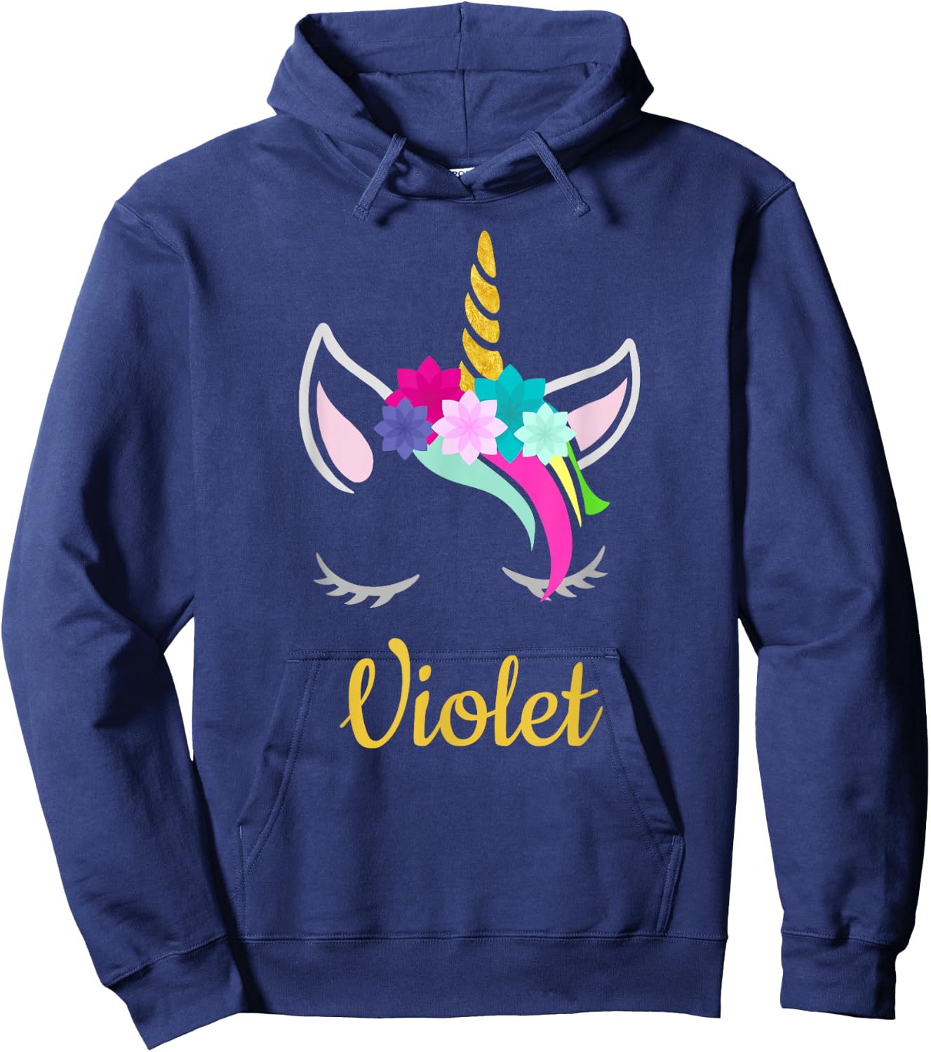 Violet Unicorn Name Shirt for Violet Hoodie - Hoodie | Navy