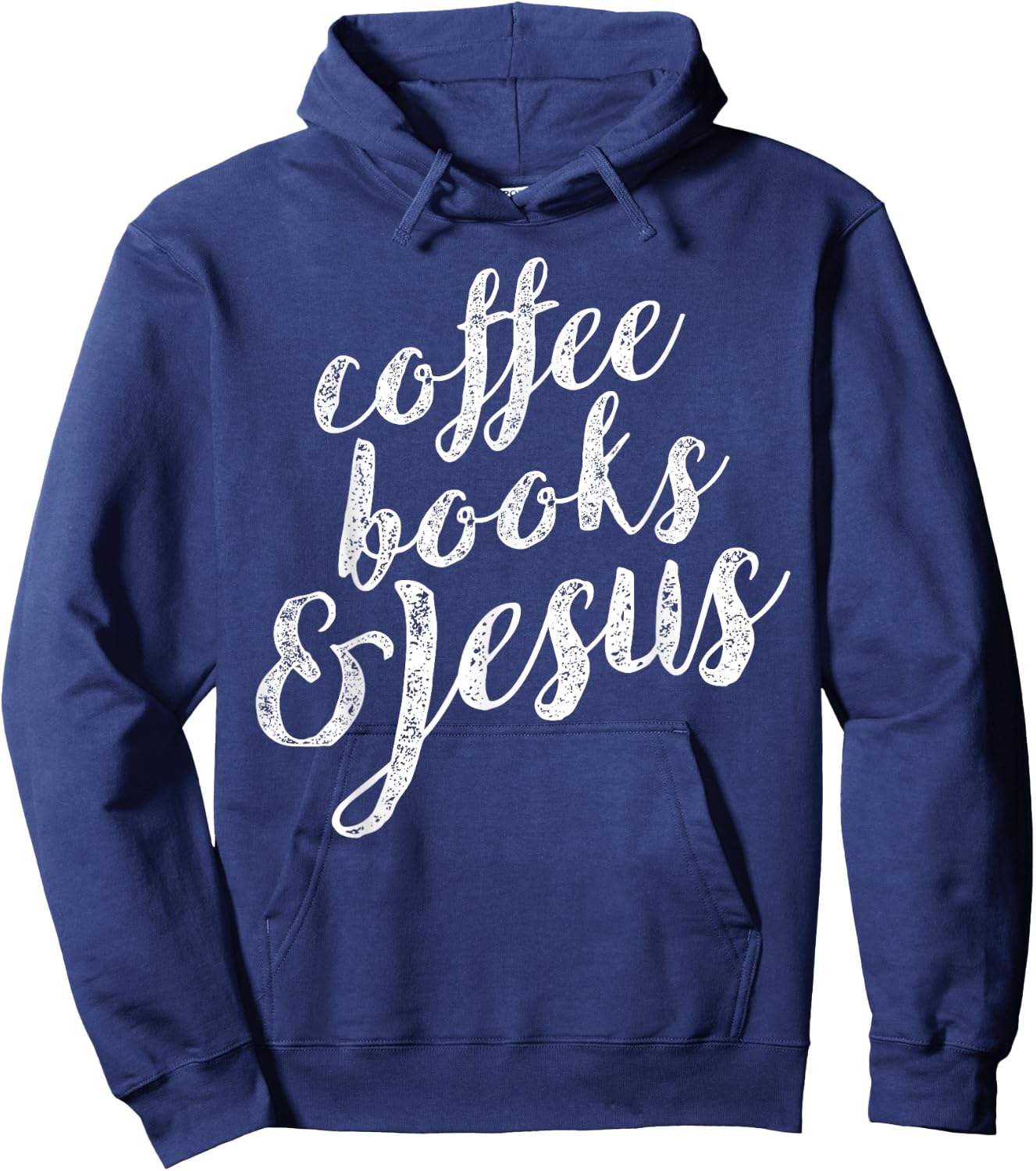 Coffee Books & Jesus Christian Bible Lover Hoodie - Hoodie | Navy