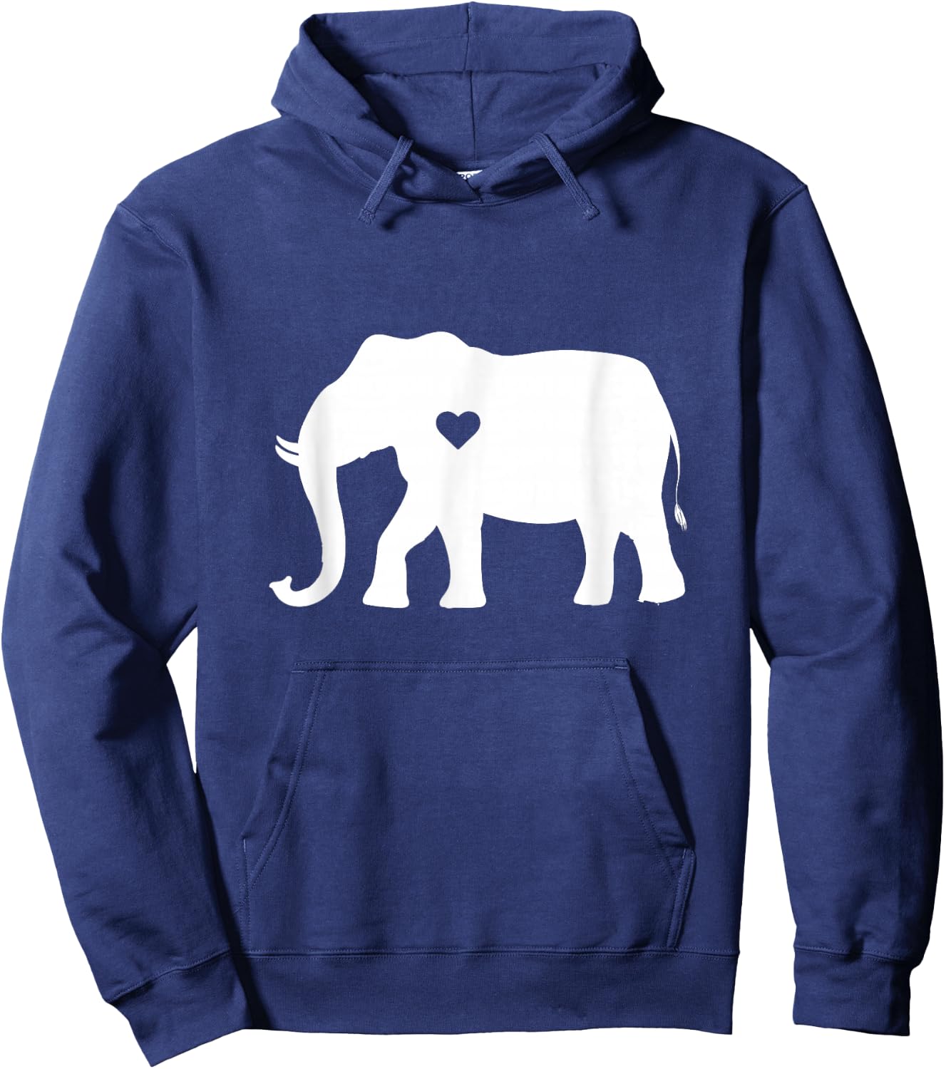 Love Elephant Heart Silhouette Gift Hoodie - Hoodie | Navy