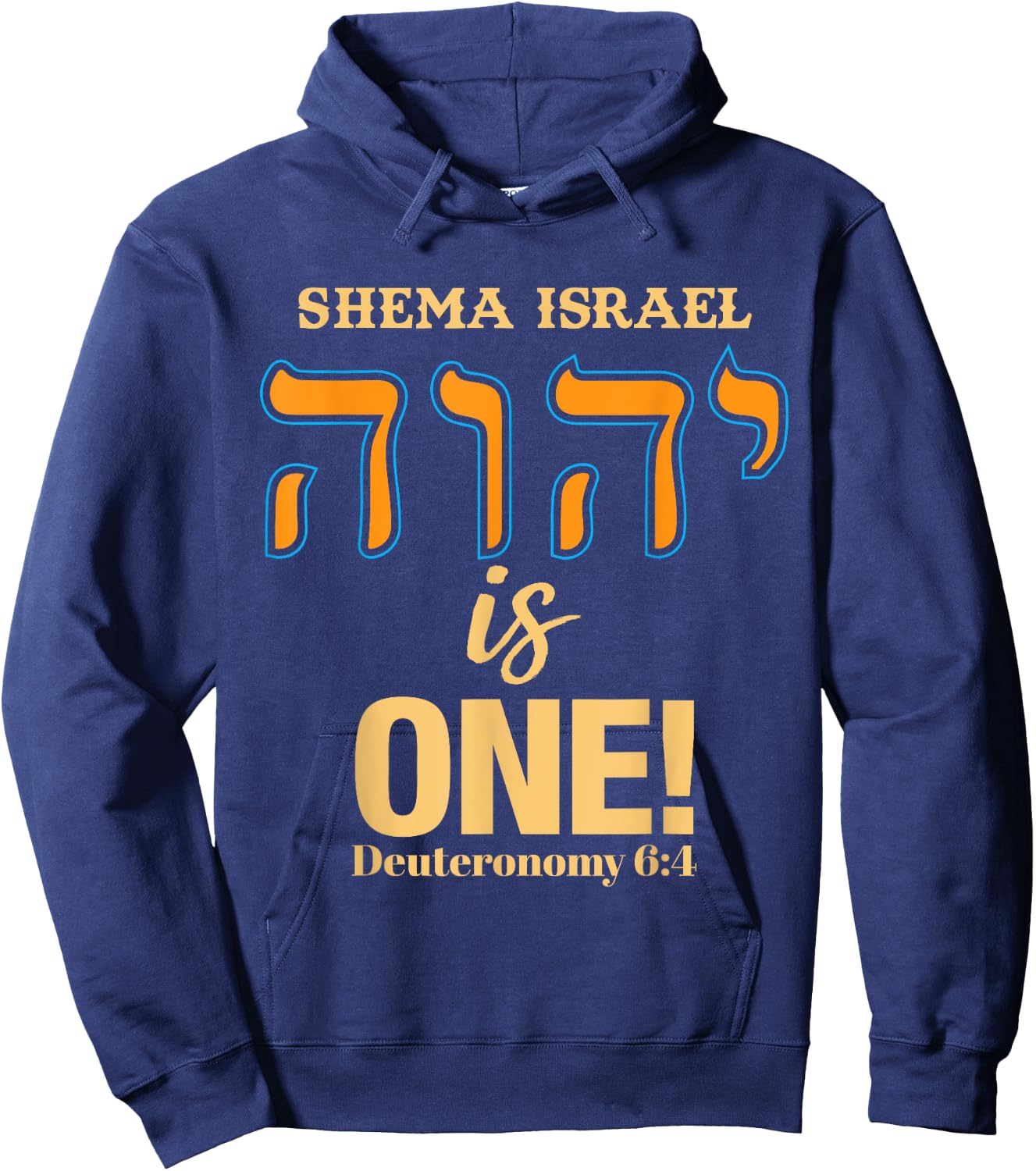 Shema Israel - Deuteronomy 6:4 Hoodie - Hoodie | Navy