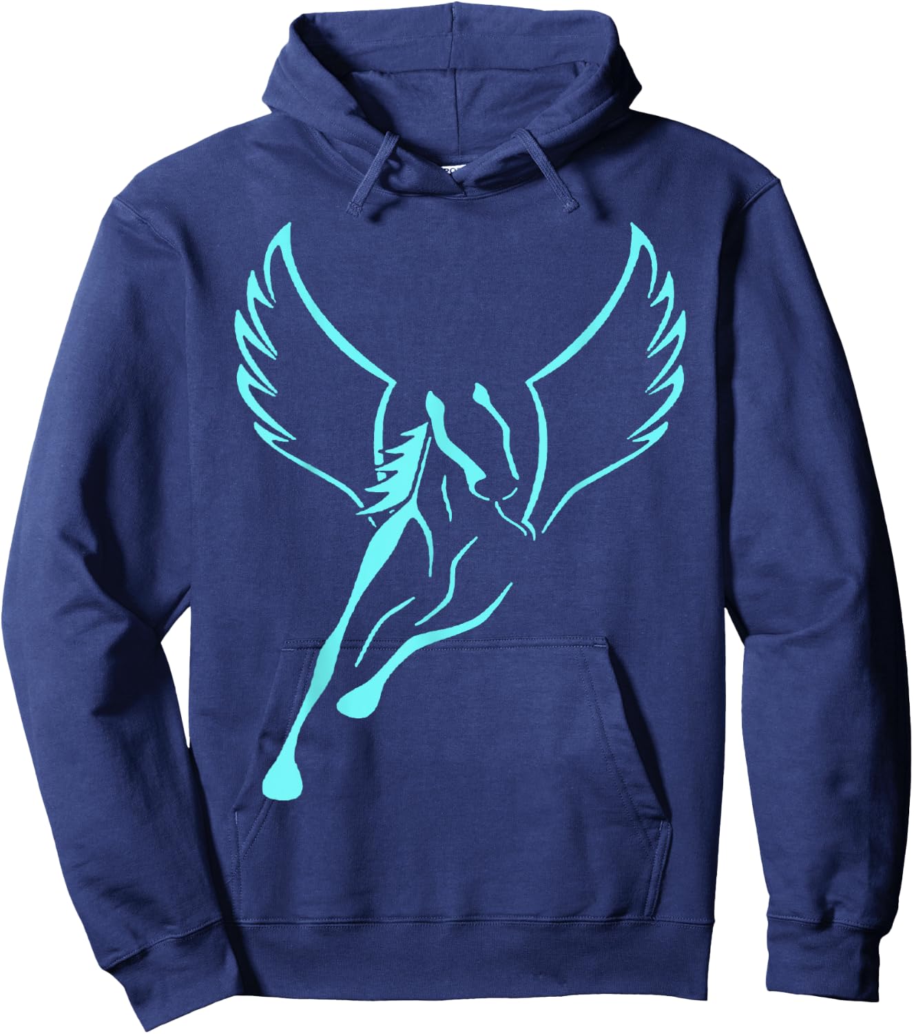 Pegasus Outline Hoodie - Hoodie | Navy