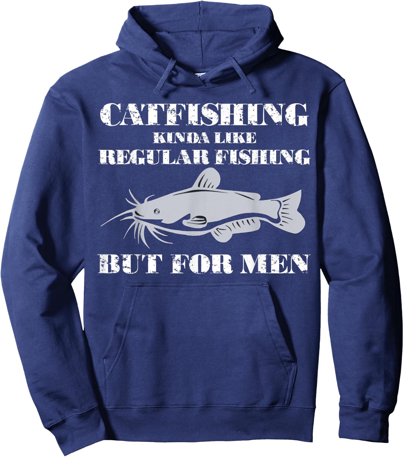 Catfishing is - Funny Fishing Hoodie - Hoodie | Navy